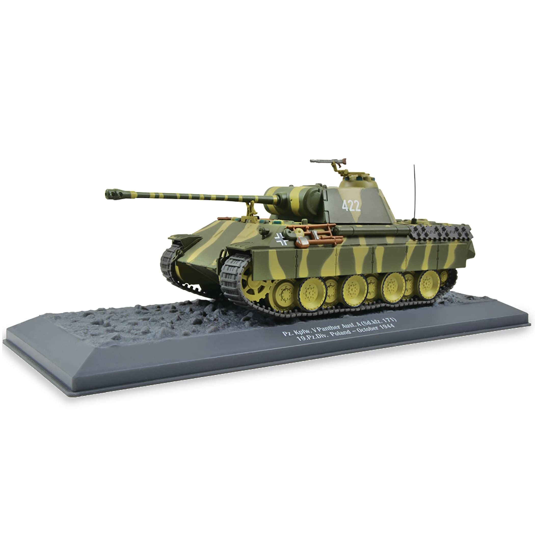 1:18 Scale Die-Cast 1944 German Panther Tank Model - Highly Detailed Collectible Military Vehicle for Display, Gift & Historical Enthusiasts (Perfect for Home Decor, Office Display & WWII Collections)