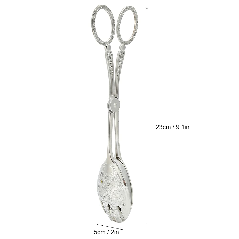 Premium Zinc Alloy Food Clip - Non-Slip Multi-Purpose Kitchen Tongs for Cooking, Baking, BBQ & Serving Bread (Silver) - Ideal for Home Chefs & Outdoor Picnics