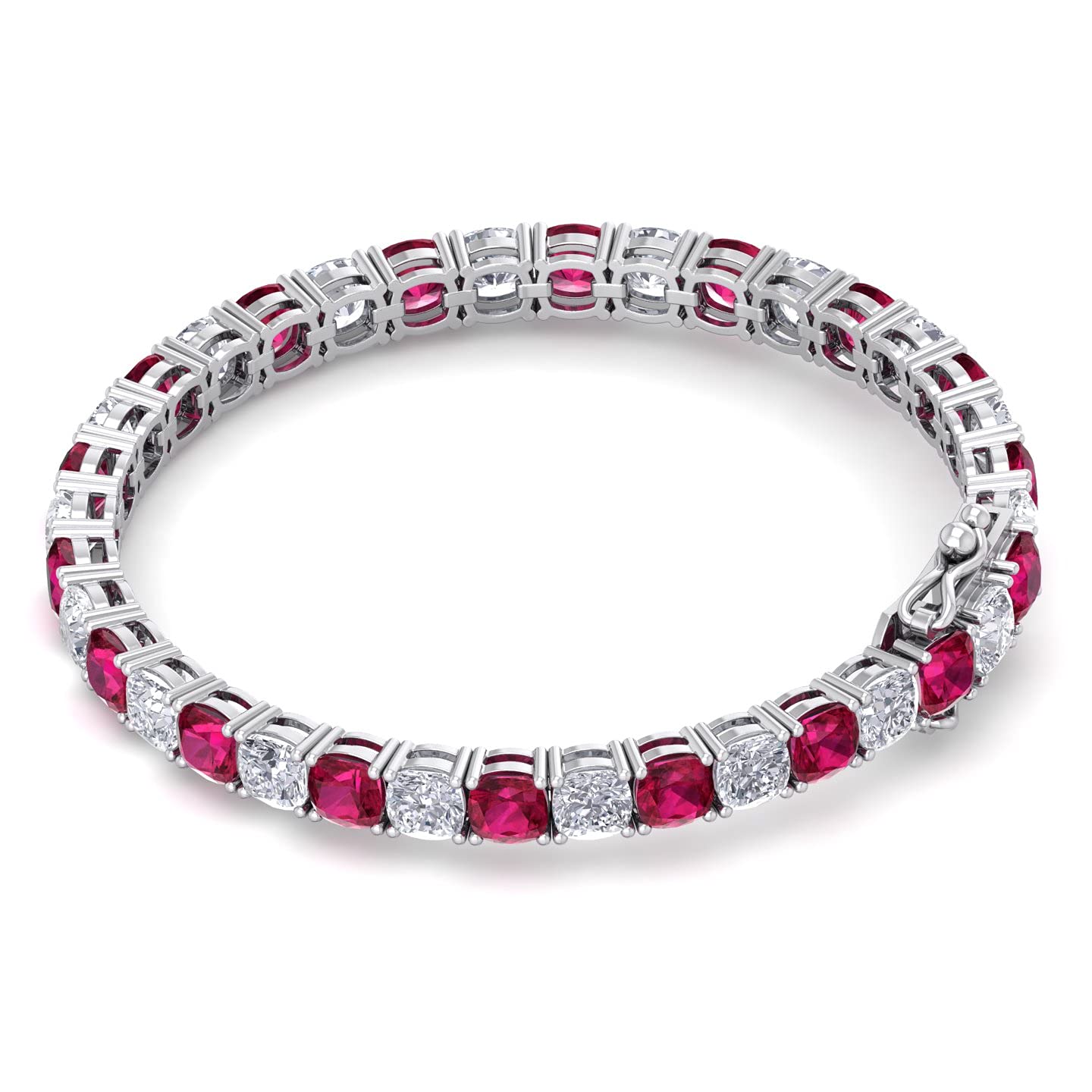Sterling Silver Tennis Bracelet for Women - 23.5 CTTW Simulated Gemstone Bracelet with Colorful Stones | Elegant Jewelry Gift for Birthday, Anniversary & Special Occasions