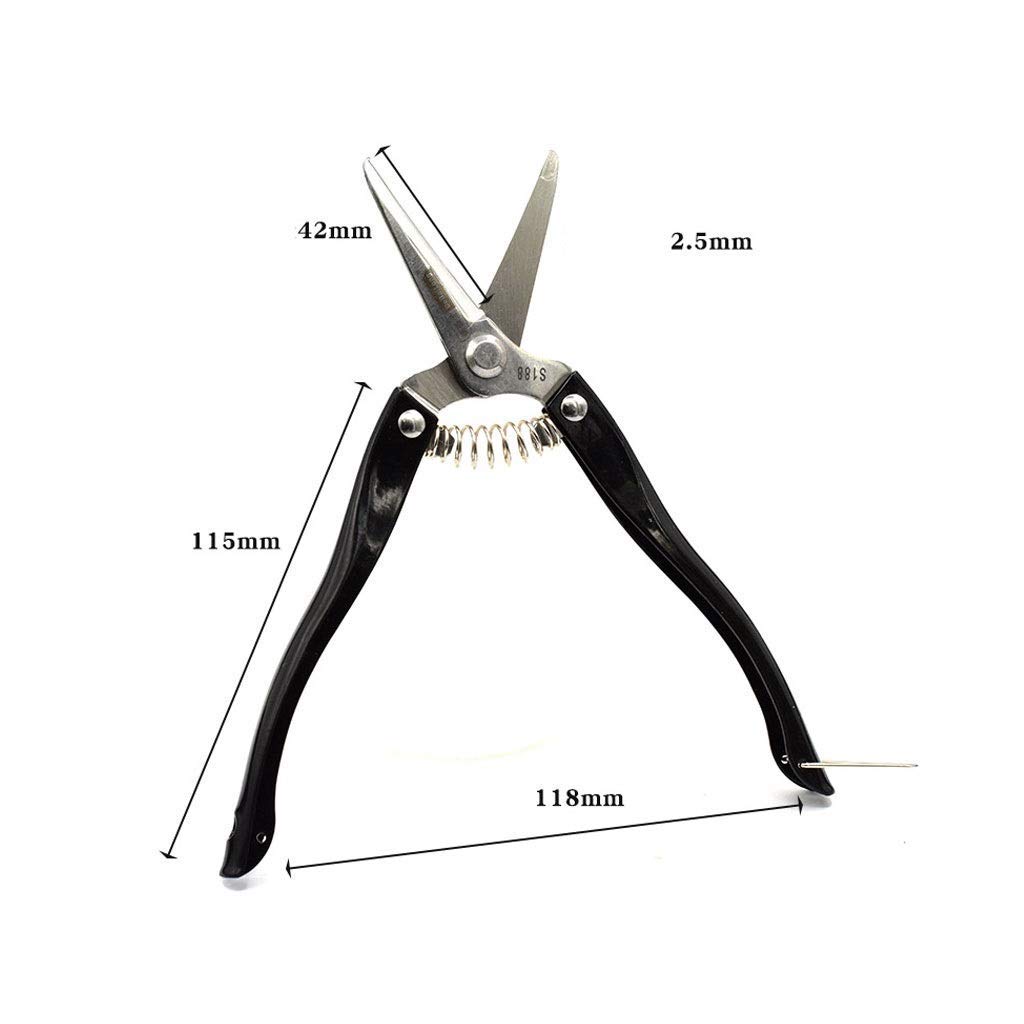 Professional Garden Pruning Shears - Straight Bypass Pruner for Grapes, Flowers & Plants | Manual Labor-Saving Gardening Tool | Multi-Function Black Shears for Trimming, Harvesting & Landscaping | Perfect for Home Gardeners, Vineyard Workers & Horticulture Enthusiasts