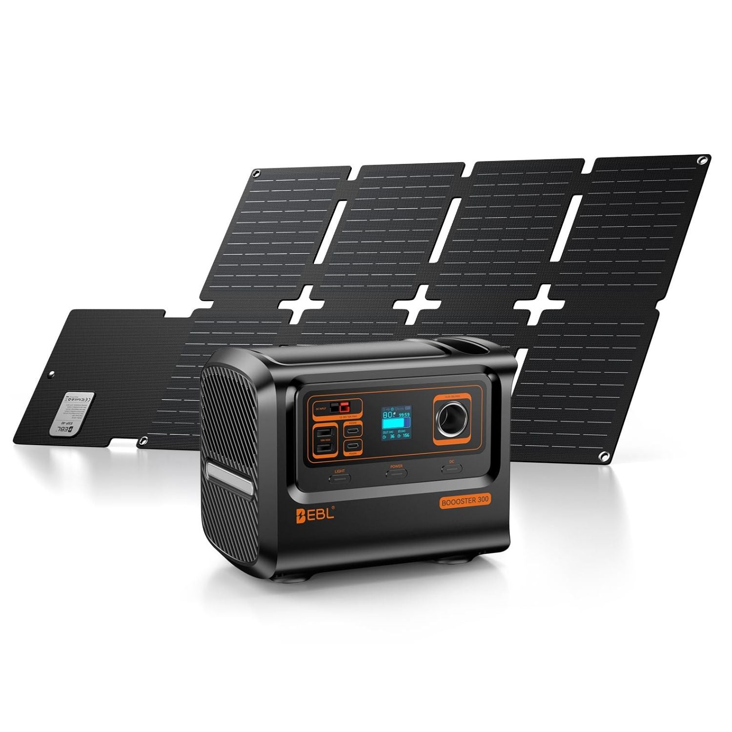 EBL 300W Portable Power Station with 40W Solar Panel - Solar Generator for Camping, RV, Emergency Backup & Outdoor Adventures