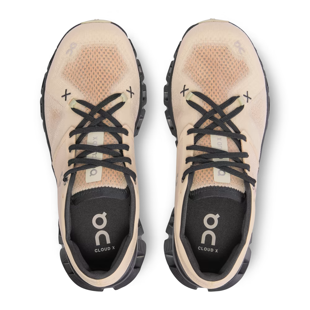 On Running Women's Cloud X 3 Running Shoes - Lightweight & Breathable for Gym, Trail & Daily Wear (Fawn/Magnet Color)