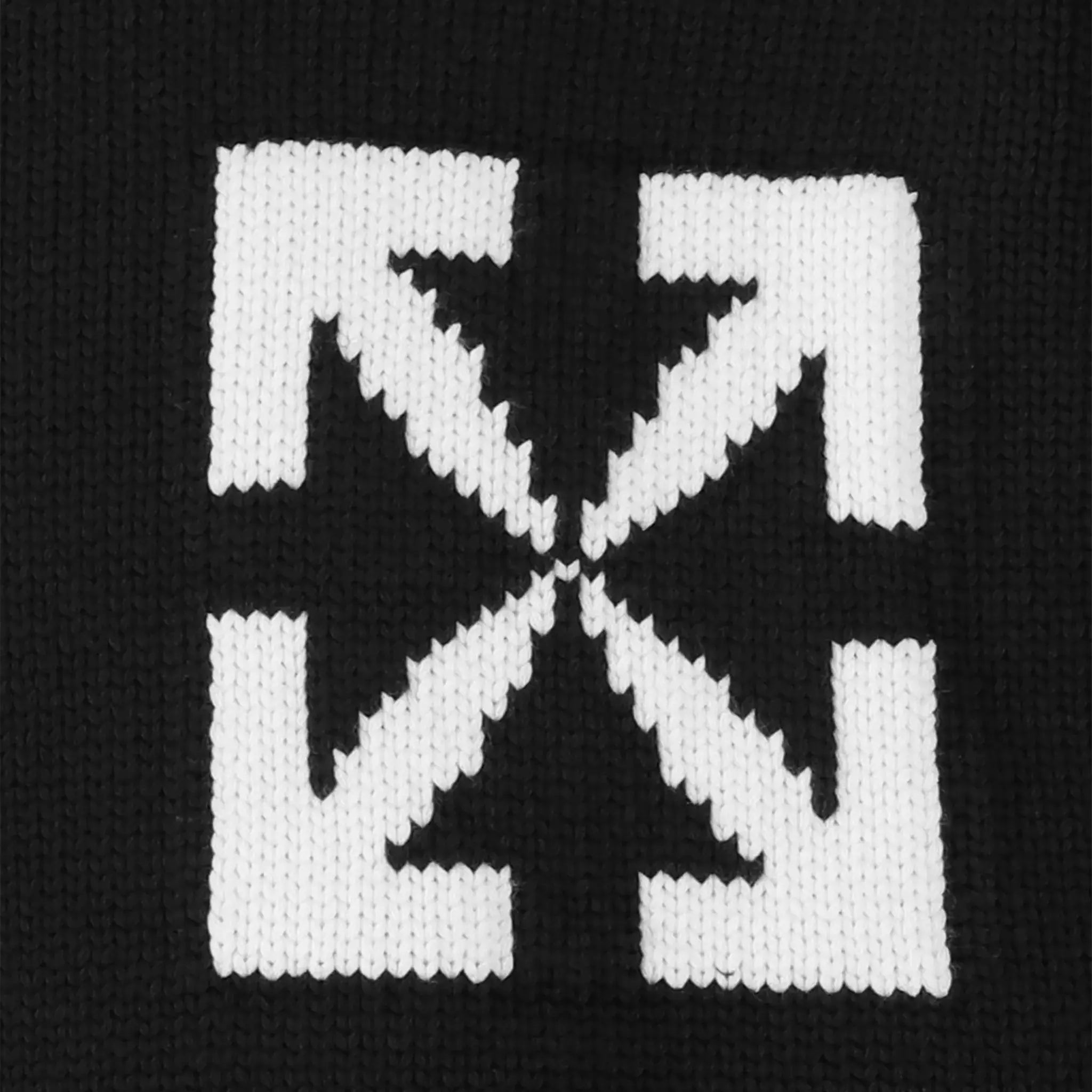 Off White Single Arrows Black Knit Sweatshirt | Trendy Streetwear Pullover | Perfect for Casual Outfits & Urban Fashion