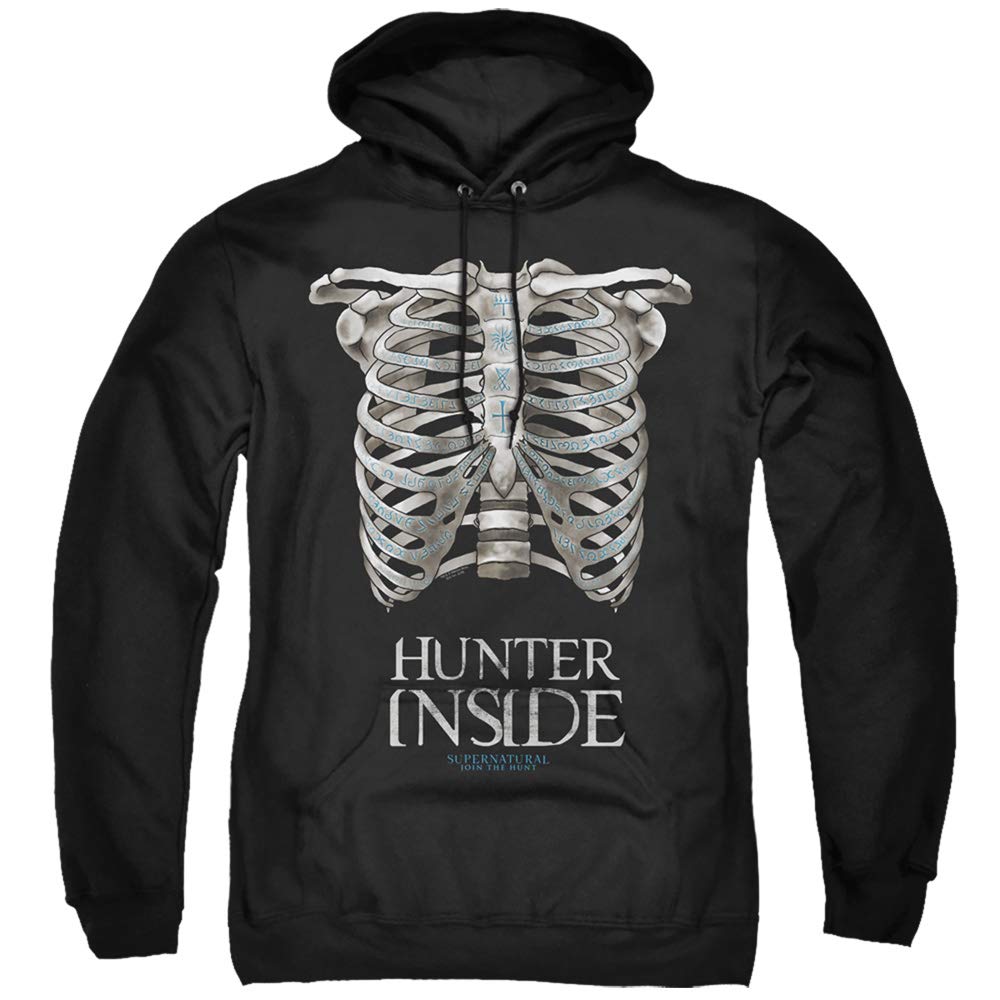 Supernatural Hunter Hoodie - Black Zip-Up Hooded Sweatshirt for Fans | Perfect for Cosplay, Halloween & Casual Wear