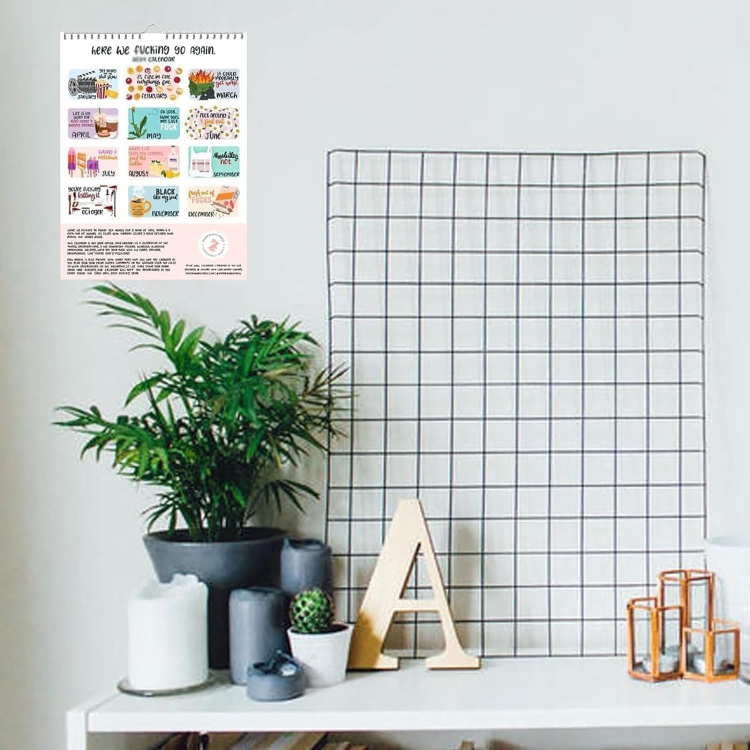 2025 Advent Calendar for Friends - Fun Monthly Hanging Planner with Humorous Gag Gifts | Perfect for Office Decor, Whiteboard Scheduling & Holiday Countdowns