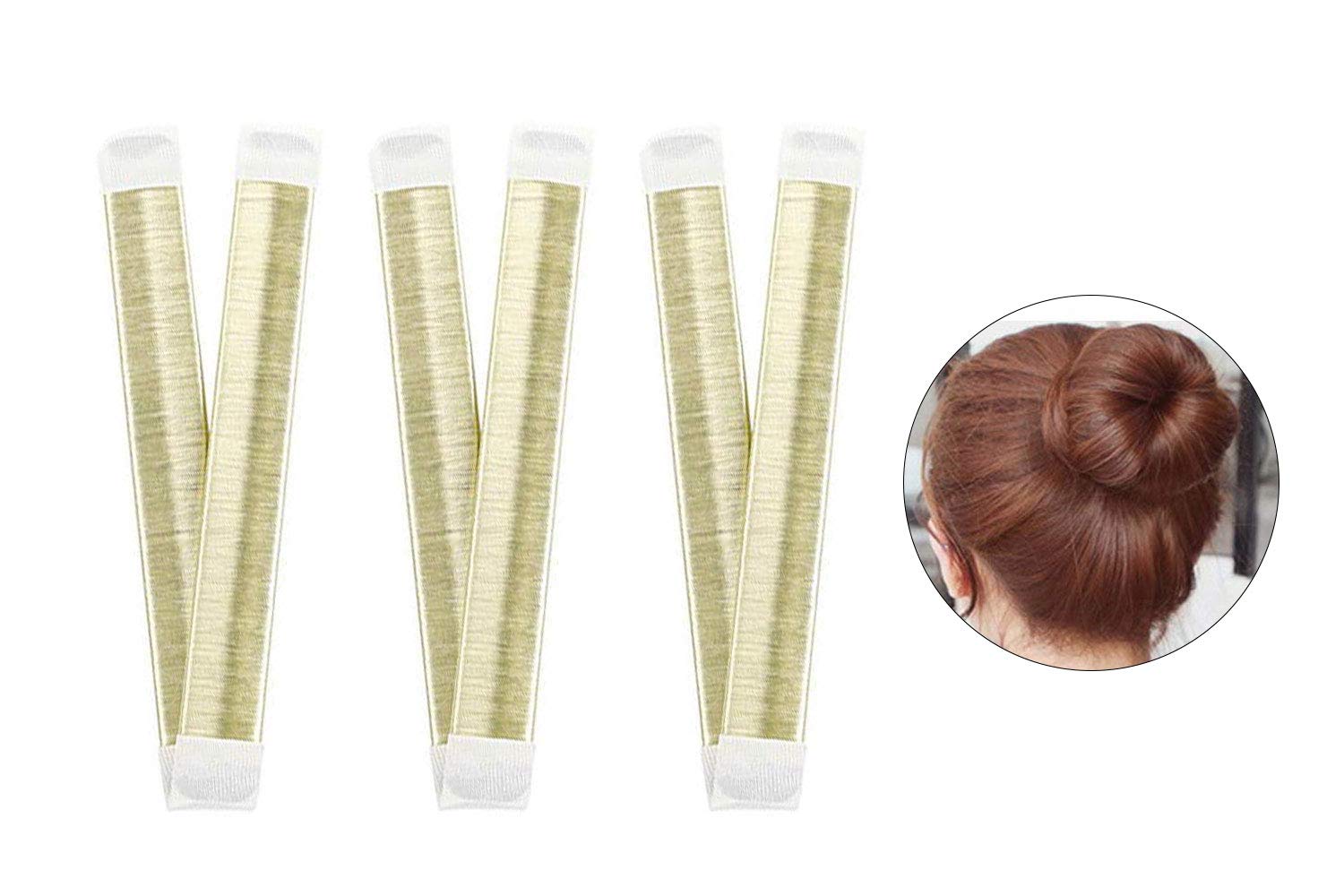 Chrontier 3PCS Blonde Hair Bun Maker - Easy Snap Donut for Updos, Ponytails & French Twist | DIY Hair Styling Tool for Ballet, Dance & Everyday Use | Women & Girls Hair Accessories
