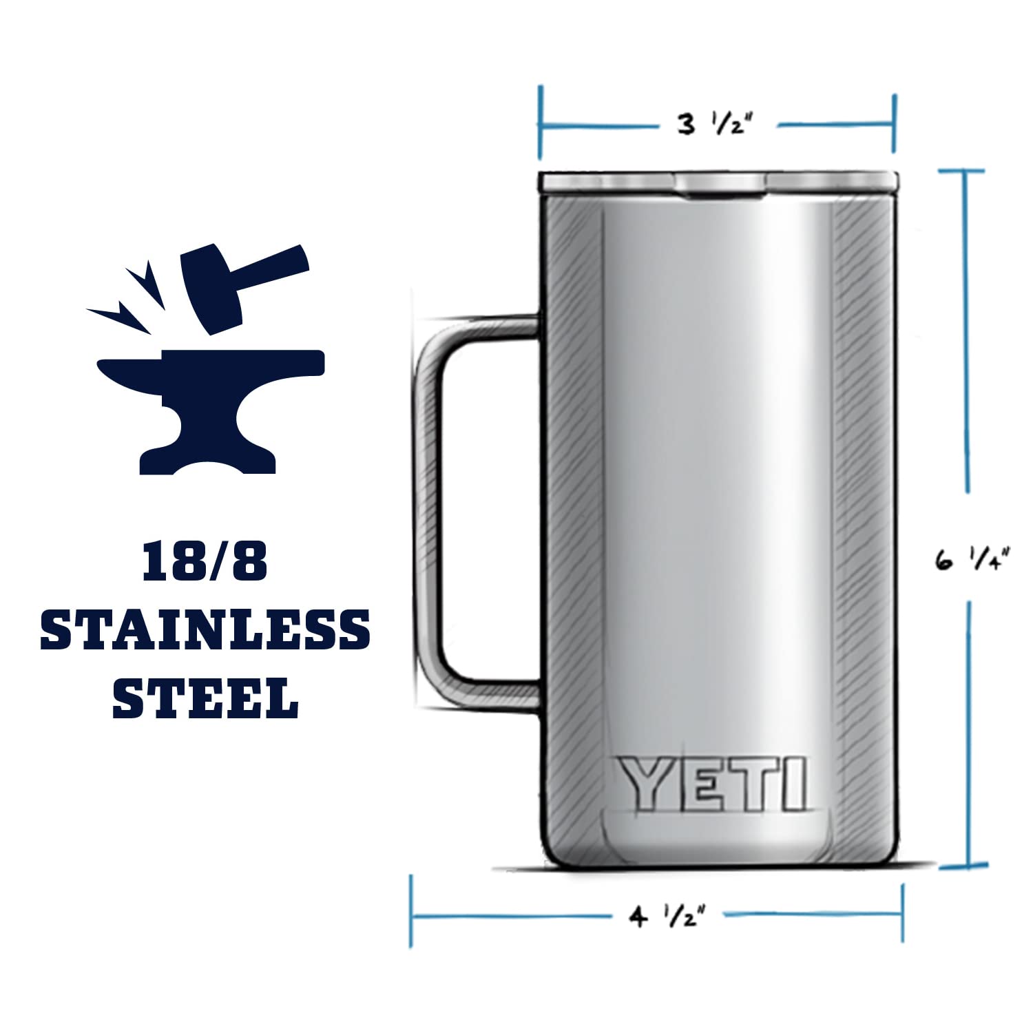 YETI Rambler 24 oz Stainless Steel Vacuum Insulated Travel Mug with MagSlider Lid - Coral - Keeps Drinks Hot or Cold for Hours - Perfect for Coffee, Tea, Camping, Office & Outdoor Adventures