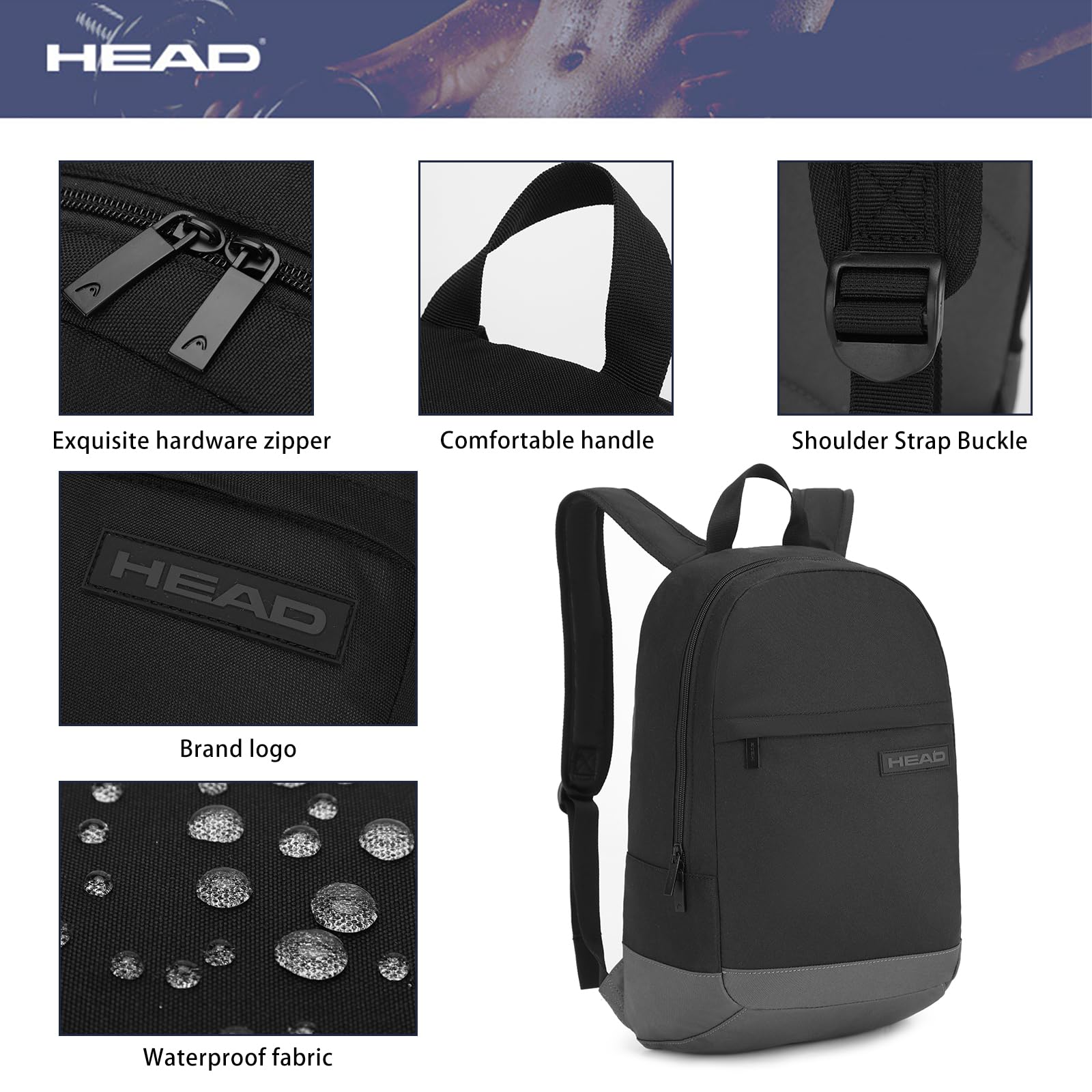 Waterproof Travel Backpack for Women & Men - Lightweight Daypack for Gym, Work & College - Fits 15.6 Inch Laptop - Perfect for Commuting, Hiking & Daily Use