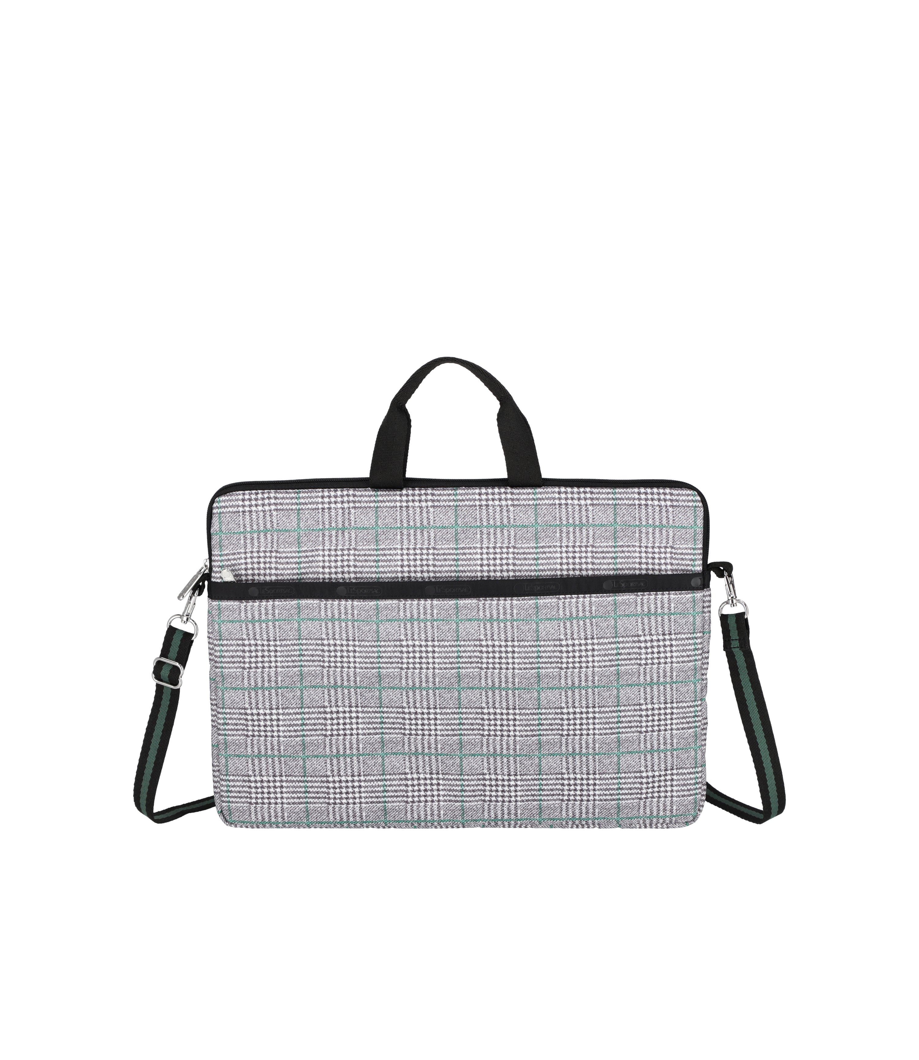 Gray/Green Check print