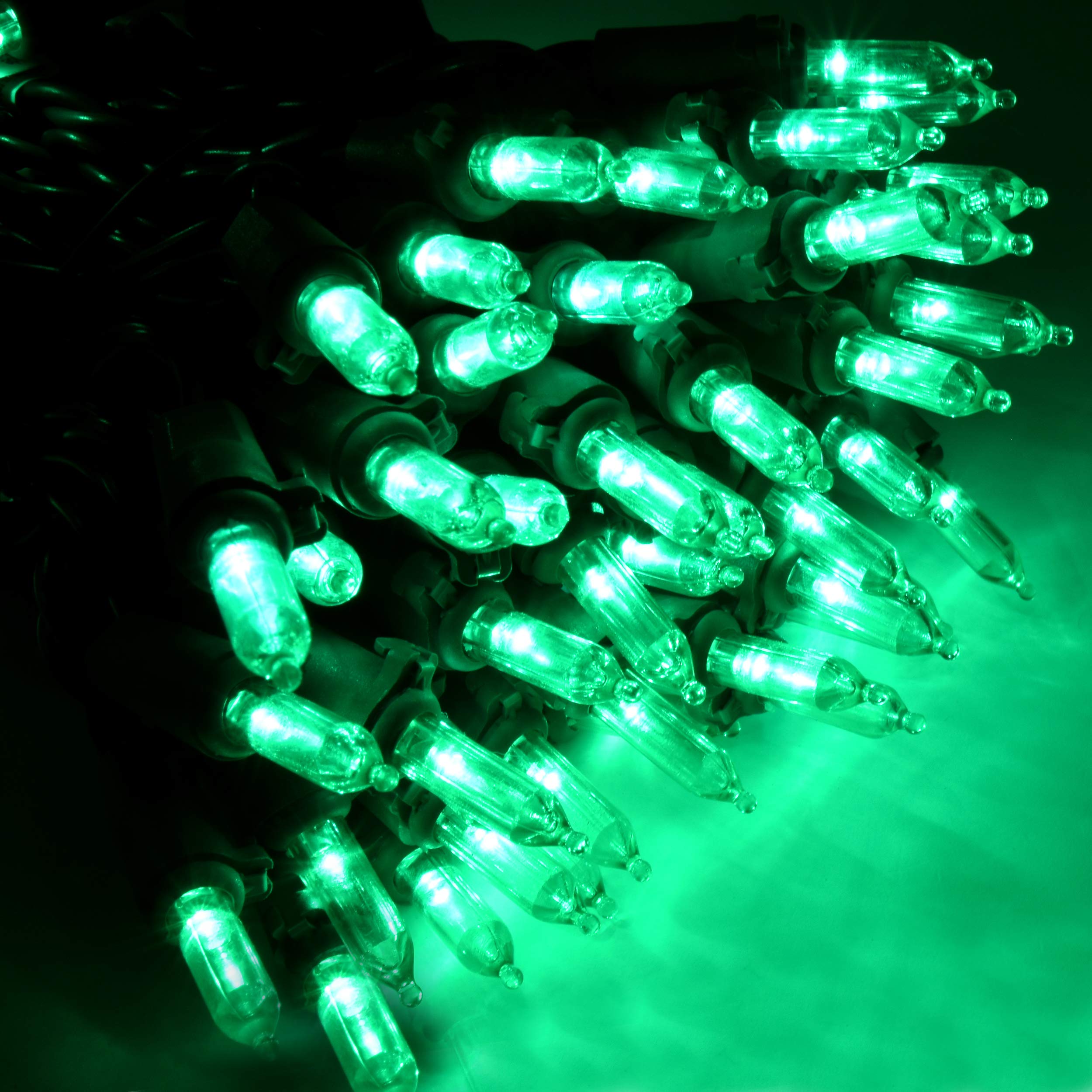 100 LED Green St Patrick's Day Christmas String Lights - 26.9 Ft Waterproof Outdoor/Indoor Fairy Lights for Patio, Tree, Garden, Party & Holiday Decorations - UL Certified - Perfect for St. Patrick's Day, Christmas, Weddings & Home Decor