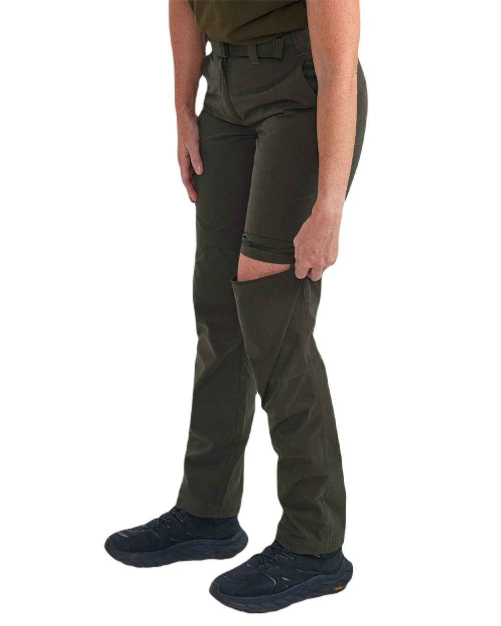 Deerhunter Women's Zip-Off Convertible Hiking Pants - Quick-Dry Outdoor Adventure Trousers for Camping & Travel