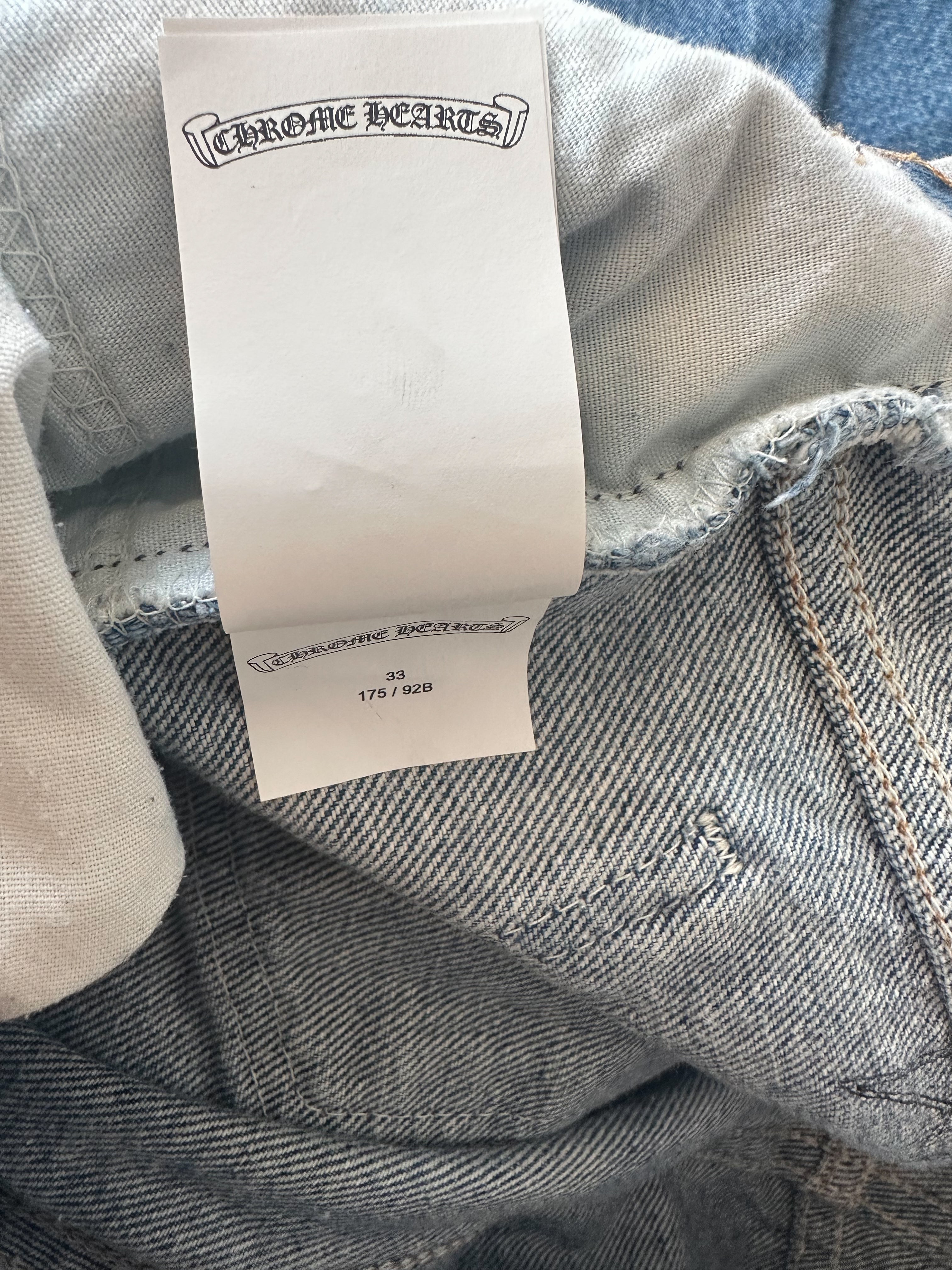 Chrome Hearts x Levi's Blue Cheetah Star Patch Jeans for Men & Women | Vintage Denim Pants with Unique Design | Perfect for Streetwear & Casual Outfits