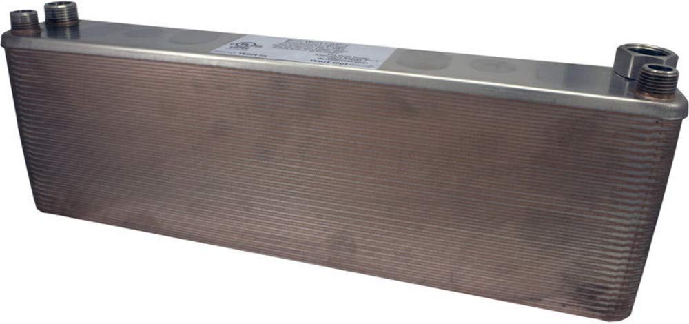 Duda Energy HX3660BWGH Copper Brazed Plate Heat Exchanger with 3/4
