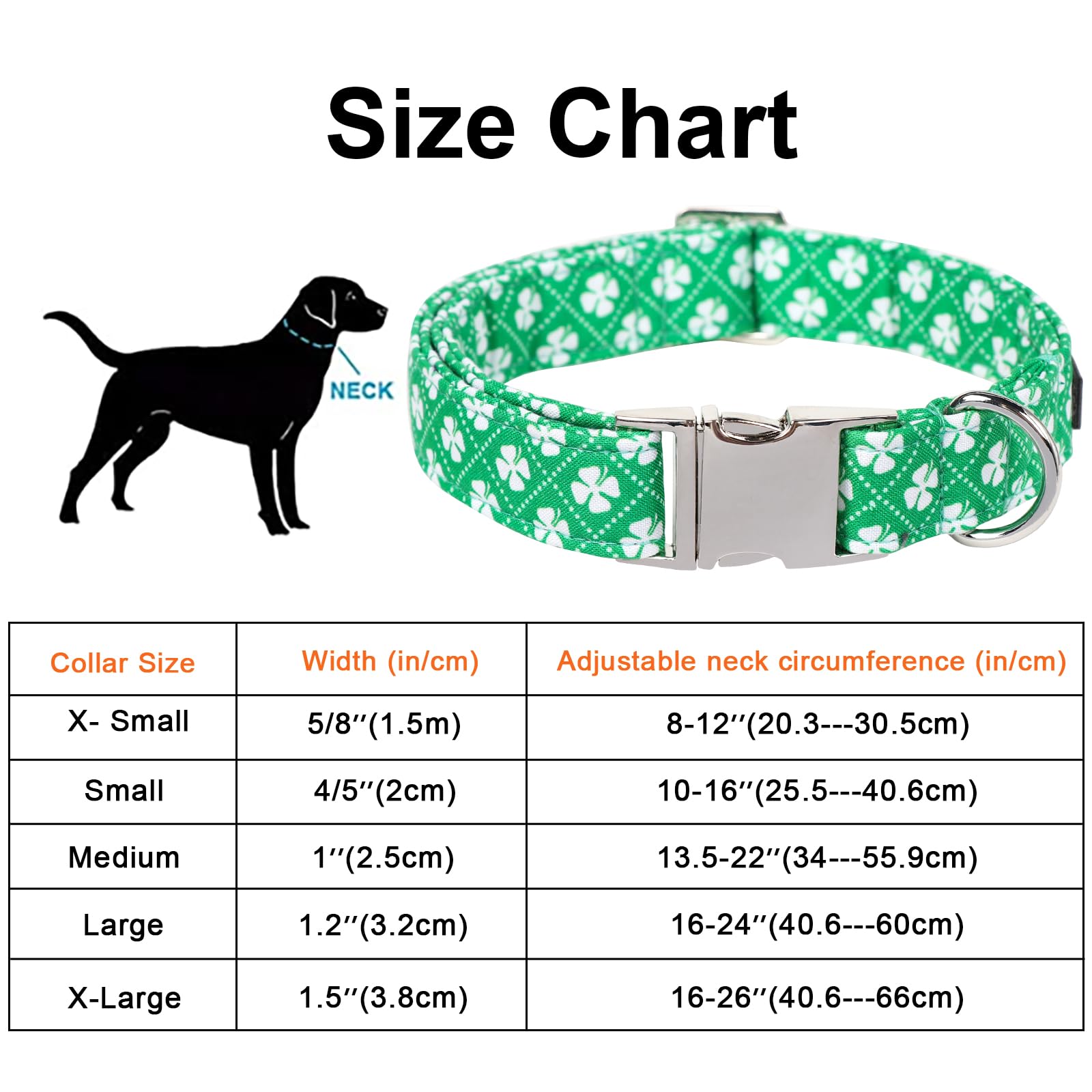 St. Patrick's Day Dog Collar with Adjustable Bow Tie - Irish Clover Shamrock Design in Verdant Green Checkered Pattern for Small, Medium & Large Dogs - Perfect for Puppy, Pet Costume Parties & St. Patrick's Day Celebrations