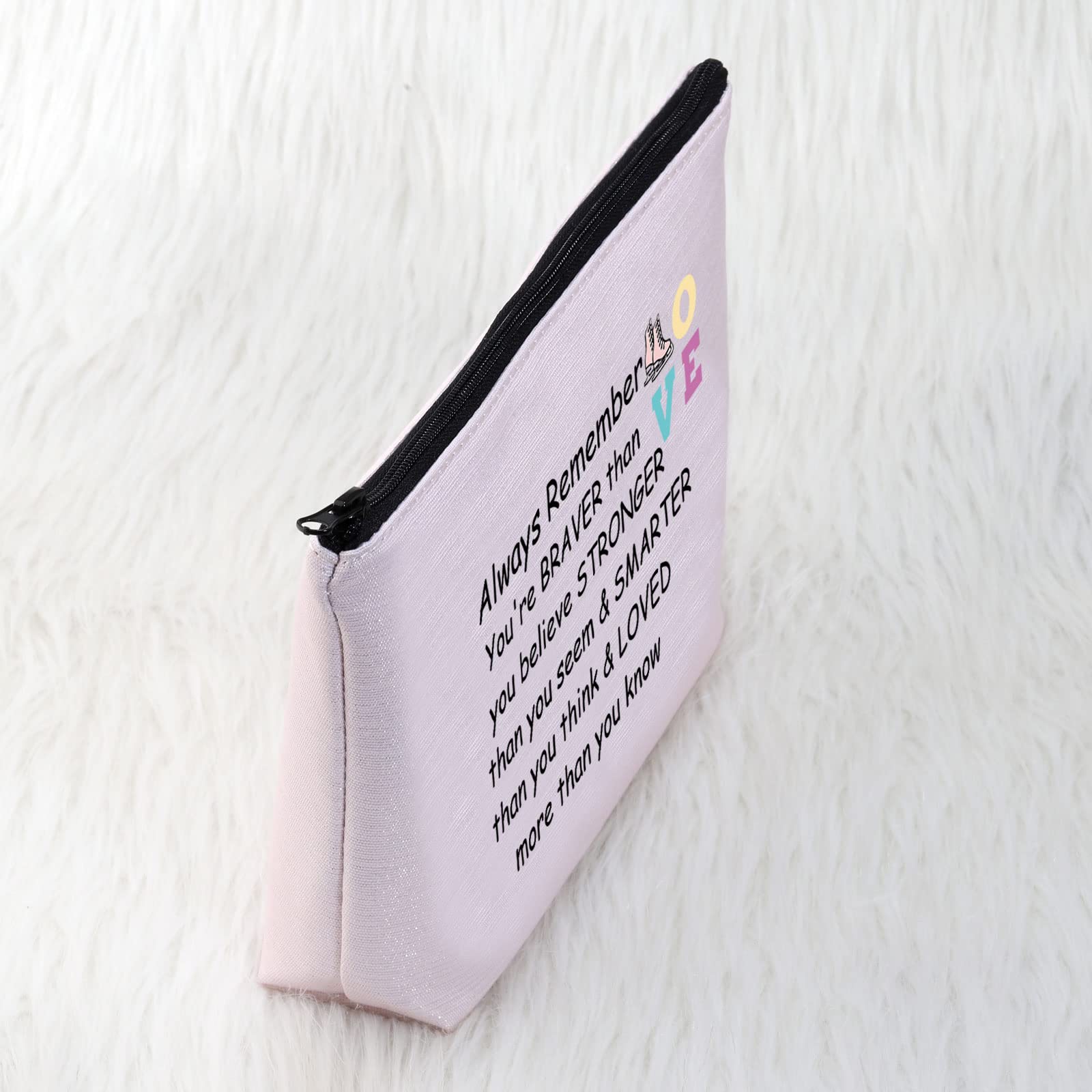 CMNIM Ice Skating Makeup Bag - Figure Skating Gifts for Girls, Pink Cosmetic Travel Pouch & Toiletry Bag | Perfect for Skaters, Ballet Dancers & Winter Sports Enthusiasts