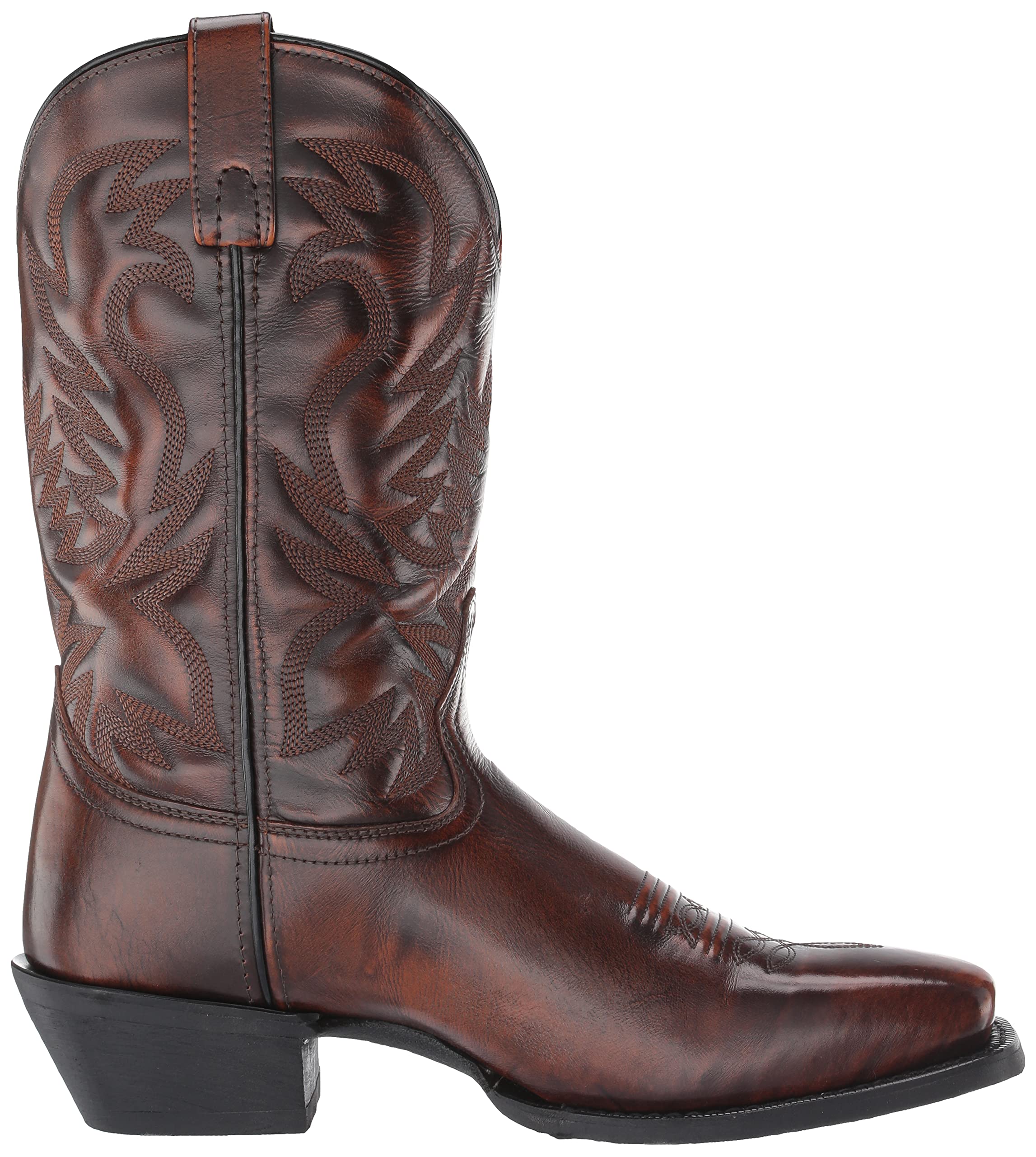 Laredo Men's Stillwater Square Toe Dress Boots - Mid Calf Western Boots for Cowboy, Work & Casual Wear - Black & Brown Leather Boots for Men
