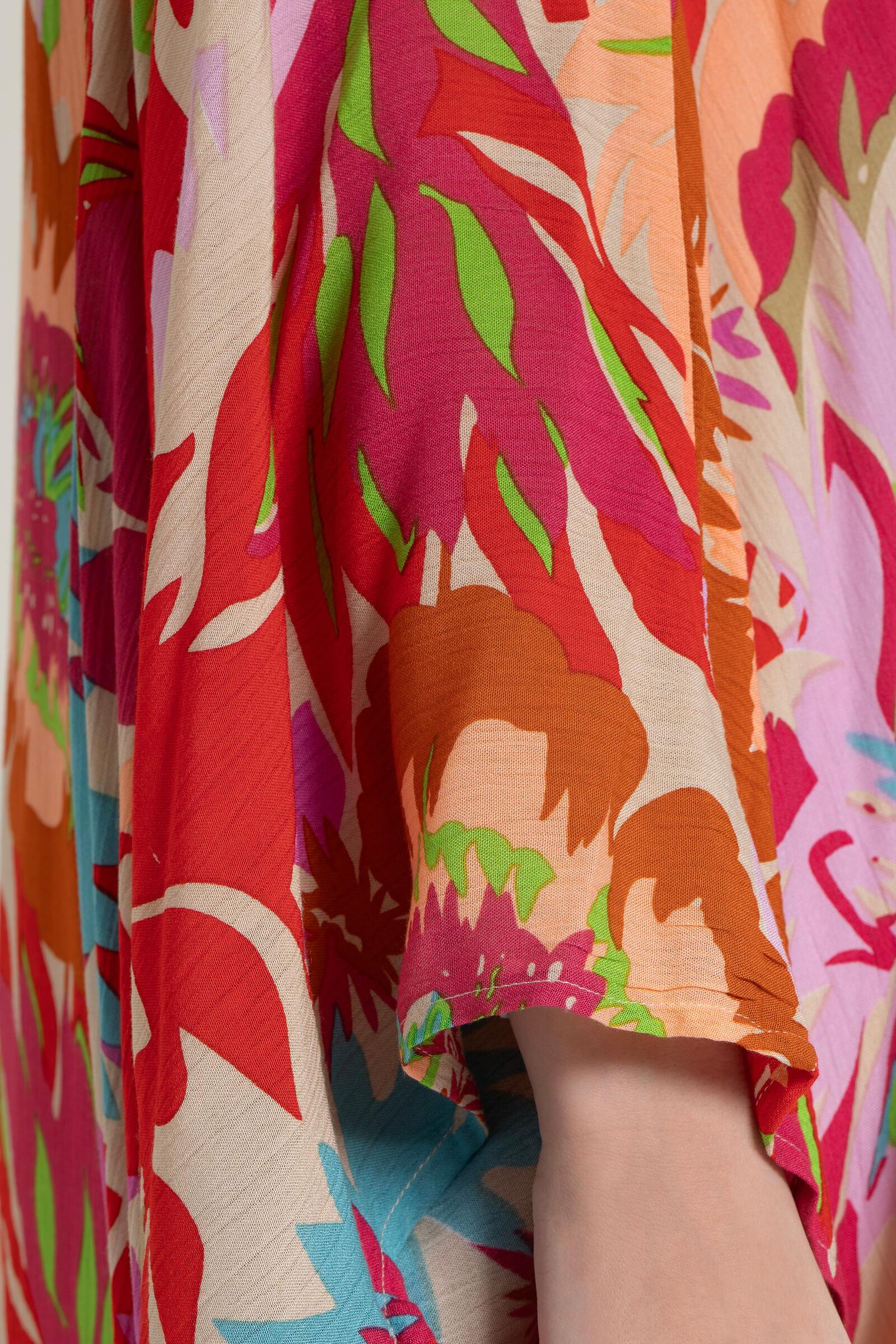 Floral Kimono with Wing Sleeves - Elegant Boho Cover Up for Women | Perfect for Beach, Pool, or Summer Outfits
