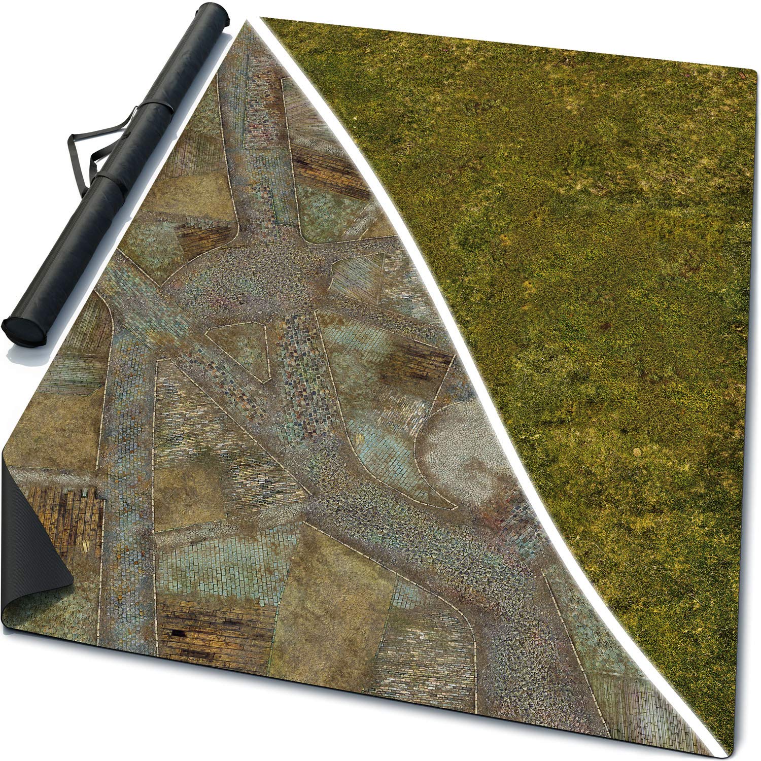 Warzone Studio 6x4ft Double-Sided Gaming Mouse Pad - Meadows & Zolotograd Design - Non-Slip Rubber Battle Mat for PC & Console Gamers - Perfect for FPS, MOBA & Strategy Games