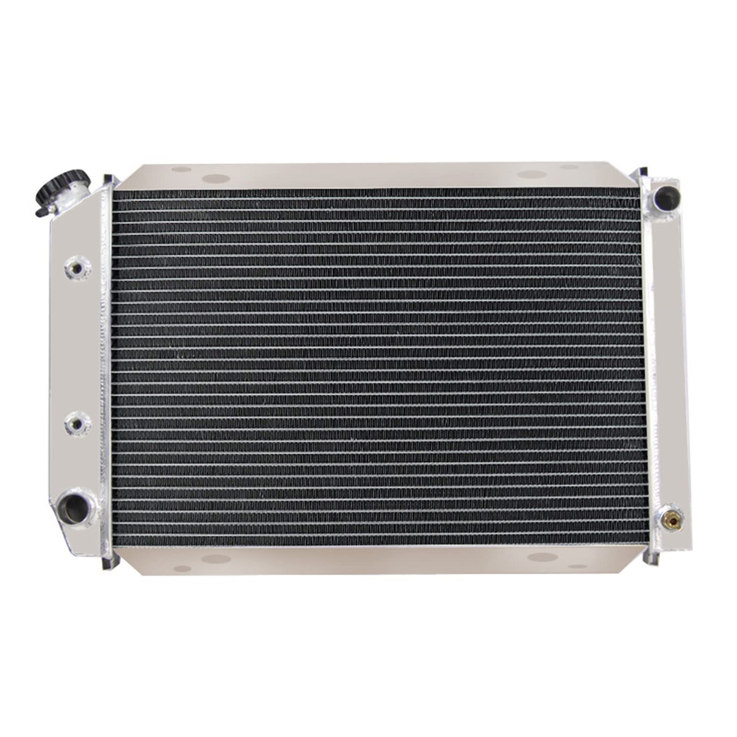 Aluminum Radiator Compatible with Ford Fairmont Granada LTD Mustang Thunderbird 1975-93 & Mercury Capri Cougar Marquis Monarch 1975-88 - 3 Row High Performance Cooling System with Dual 12