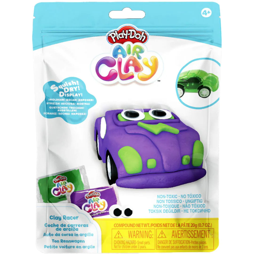Play Doh Air Clay Racer Toy - Green Modeling Clay for Kids | Creative DIY Race Car Building Kit | Perfect for Birthday Gifts & STEM Learning Activities