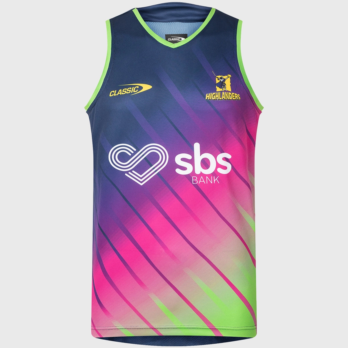 2025 Classic Highlanders Super Rugby Training Singlet - Navy Blue Performance Jersey for Rugby Practice & Gym Workouts