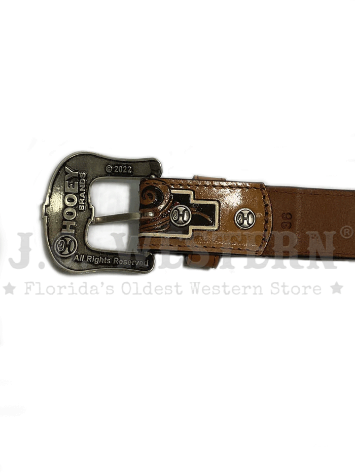 Hooey HMBLT026 Men's Maverick Classic Belt - Genuine Leather, Natural Tan & Red - Perfect for Western Wear, Cowboy Boots & Casual Outfits