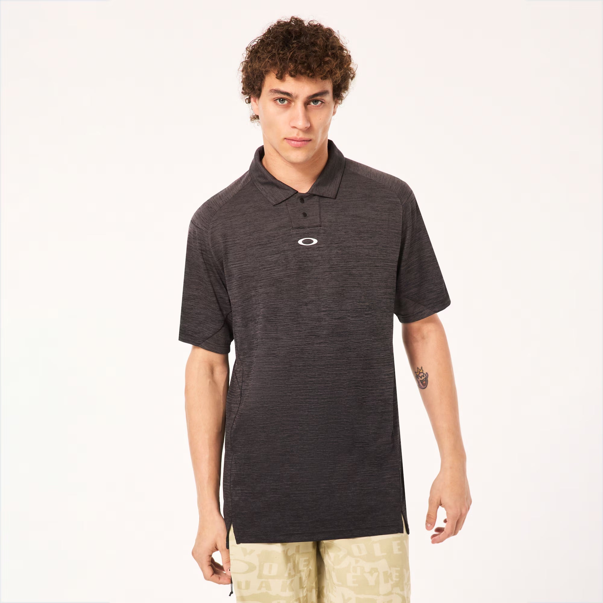 Oakley C1 Gradient Polo Shirt for Men - Blackout Performance Golf & Casual Wear