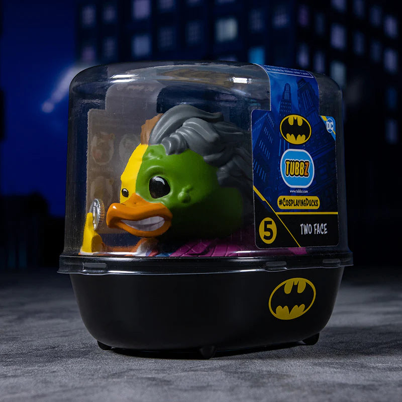 DC Comics Two-Face Tubbz Cosplaying Duck Collectible Figure - Perfect for Superhero Fans, Collectors & Home Decor