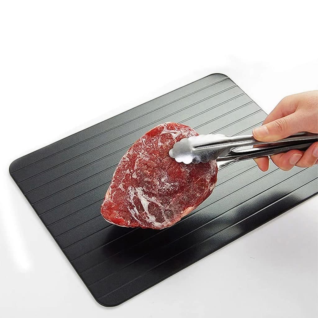 Fast Defrosting Tray - Aluminum Alloy Thawing Plate for Meat, Fish & Fruits | Quick Frozen Food Defrosting Board | 3 Sizes (L, M, S) | Perfect for Kitchen, BBQ & Meal Prep