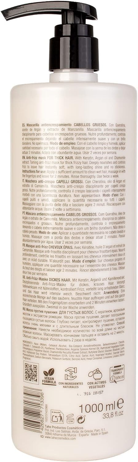 Tahe Miracle Gold Hair Care Kit - 1000ml Repairing Shampoo + 1000ml Nourishing Hair Mask + 100ml Styling Cream - Professional Salon Treatment for Damaged & Dry Hair - Perfect for Home Use, Travel & Gifts