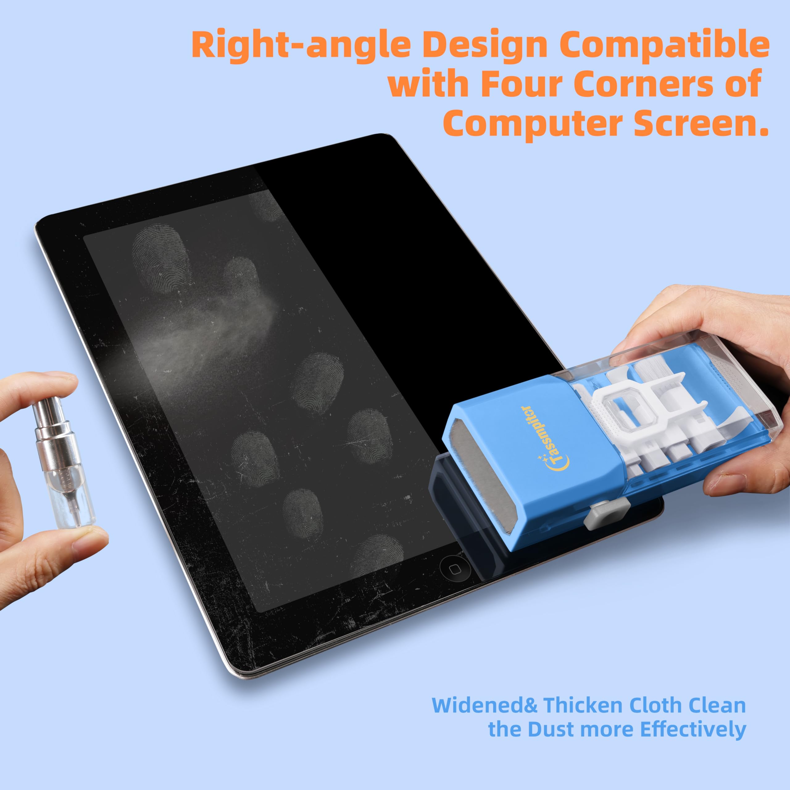 Premium Laptop & Keyboard Cleaning Kit - Safe Spray & Microfiber Wipes for MacBook, iPad, iPhone, Tablet, Camera Lens, AirPods - Multi-Tool Brush for Electronic Screens - Perfect for Home, Office & Travel Use