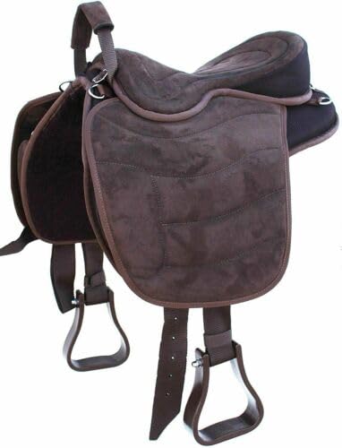 Western Free MAX Synthetic Treeless Horse Saddle for Trail Riding - Lightweight Comfortable 16