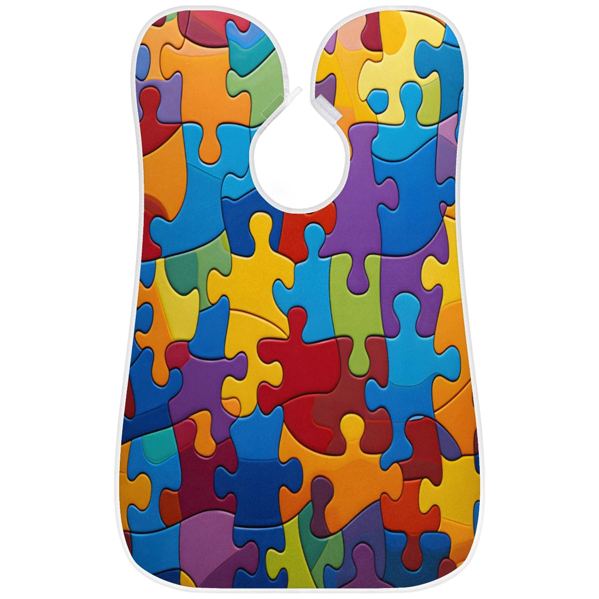 Colorful Puzzle Pieces Beard Shaving Bib for Men - Waterproof Hair Dye Apron for Barbers & Stylists - Makeup & Haircut Cape for Women - Sink Hair Catcher for Beard Trimming & Lineup - Perfect Salon & Home Grooming Accessory Gift