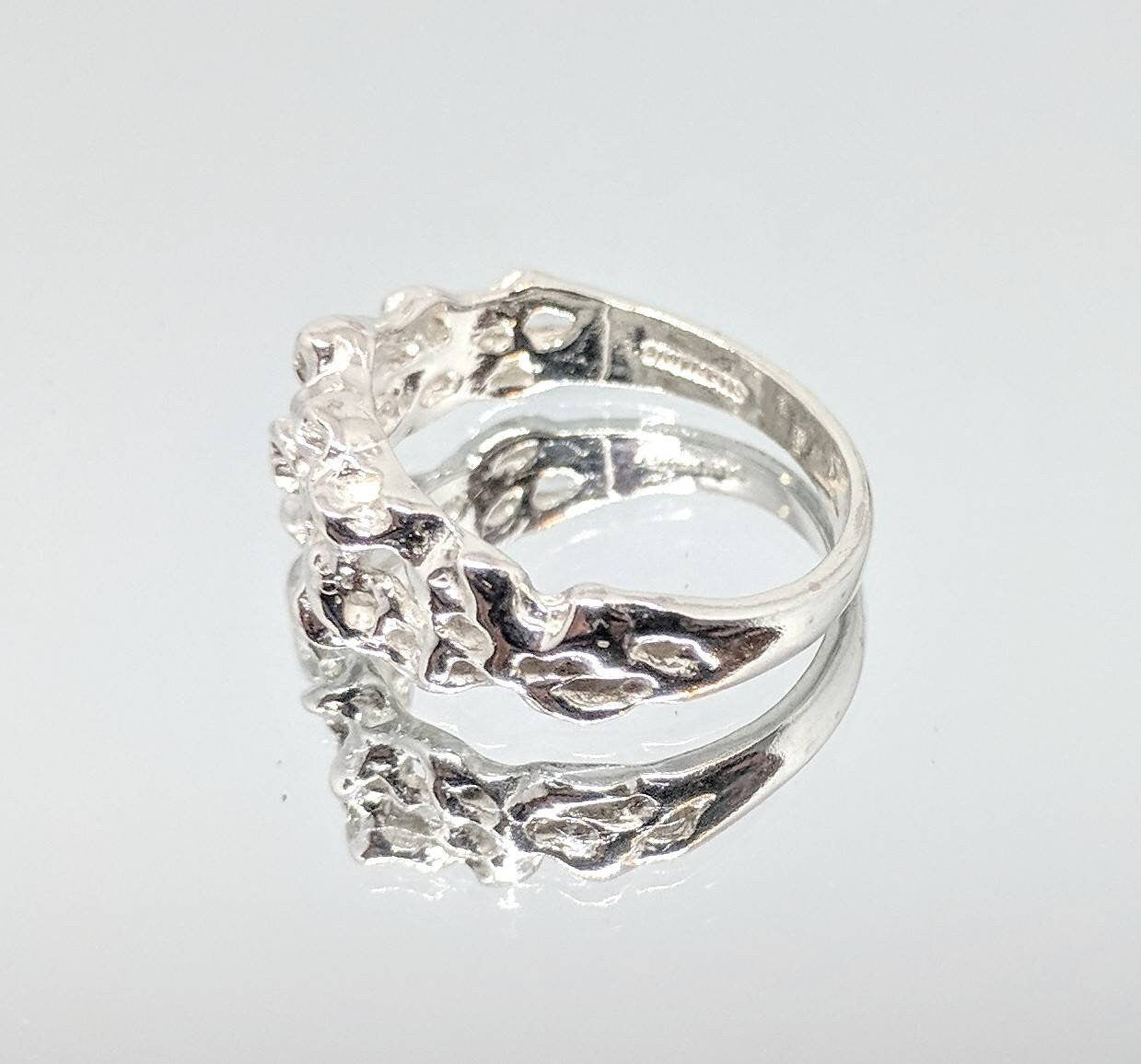 14K Gold or Sterling Silver Nugget Freeform Ring - Size 7 DIY Jewelry Making, Fashion Statement Ring for Women - Perfect for Boho Style, Gift Giving & Everyday Wear