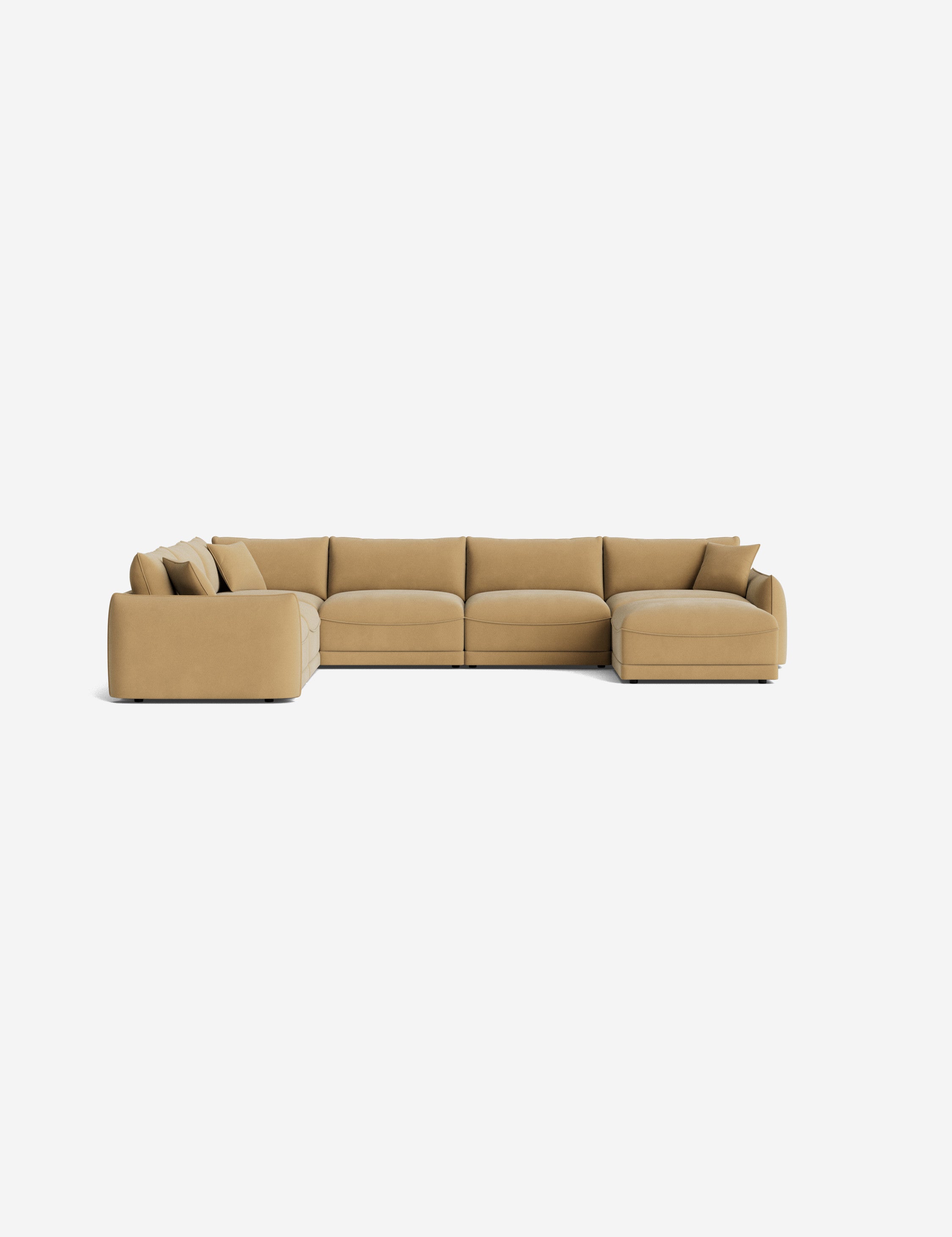 Balmer Modular Corner Sectional Sofa with Ottoman - Modern L-Shaped Living Room Furniture for Small Spaces | Perfect for Apartments, Condos & Family Gatherings