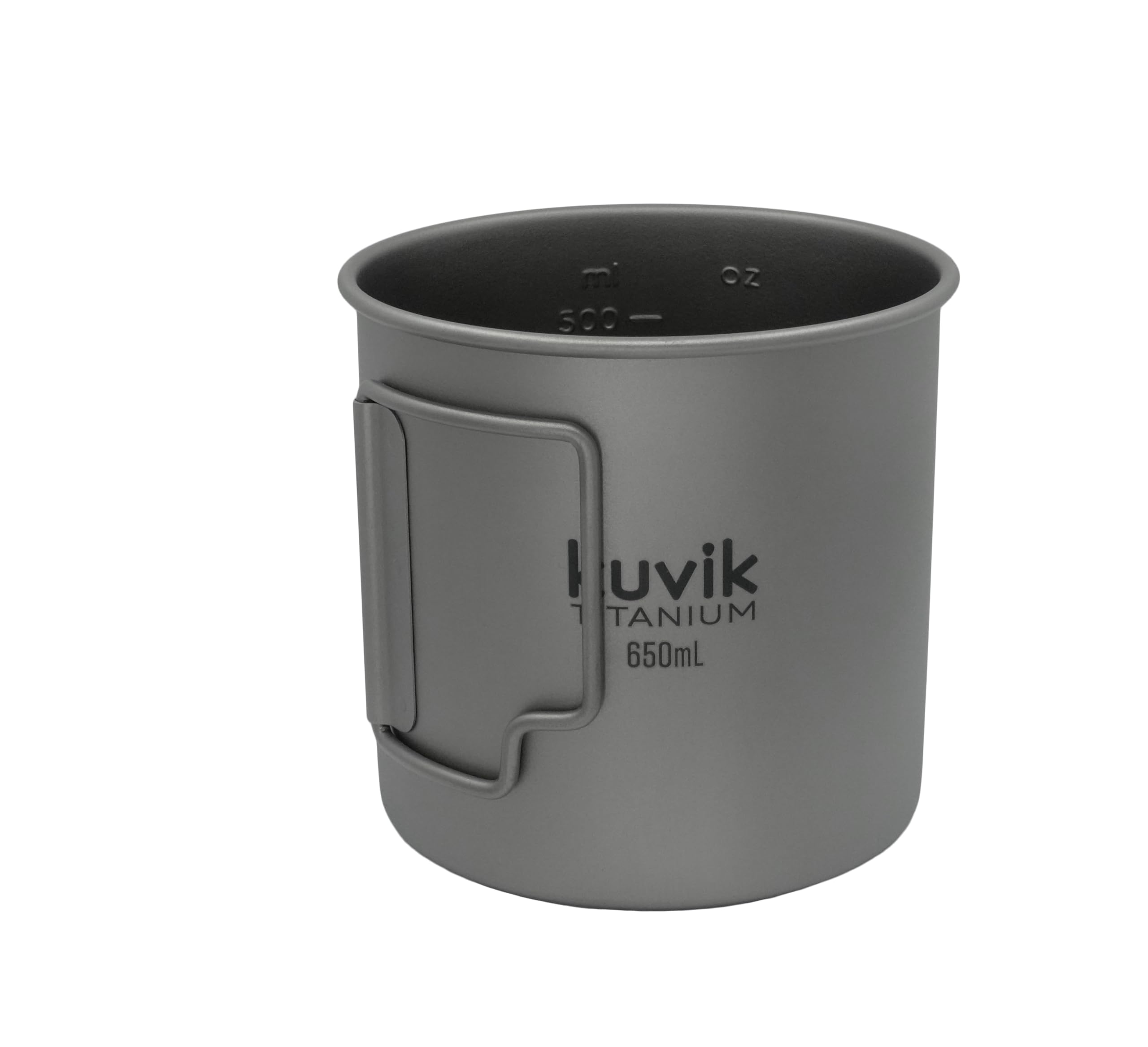 Kuvik Titanium Pot with Lid 650ml (22 oz) - Ultralight Compact Camping Cookware for Backpacking, Hiking & Outdoor Survival - Perfect for Boiling Water, Cooking Meals & Emergency Preparedness