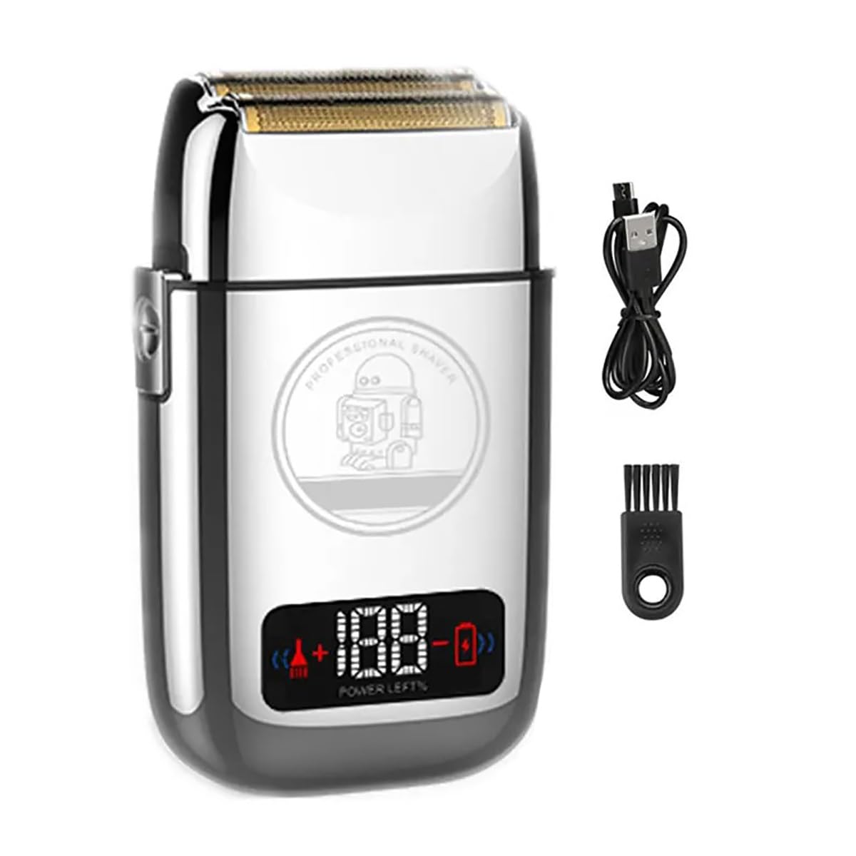 Premium Electric Razor for Men - Rechargeable Cordless Shaver with Metal Housing for Beard, Hair & Head Shaving - Professional Grooming Kit with Travel Case - Perfect for Home, Travel & Daily Use