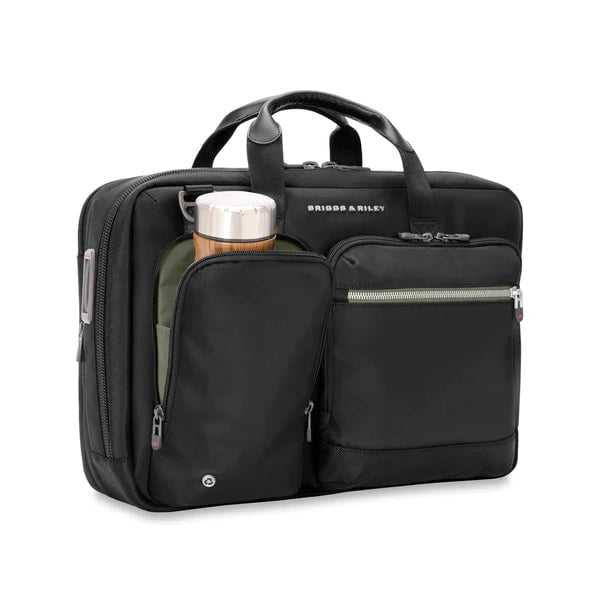 Briggs & Riley HTA Medium Slim Expandable Briefcase - Professional Laptop Bag for Business Travel & Office Commute - Durable Carry-On with Expandable Storage for Work Essentials