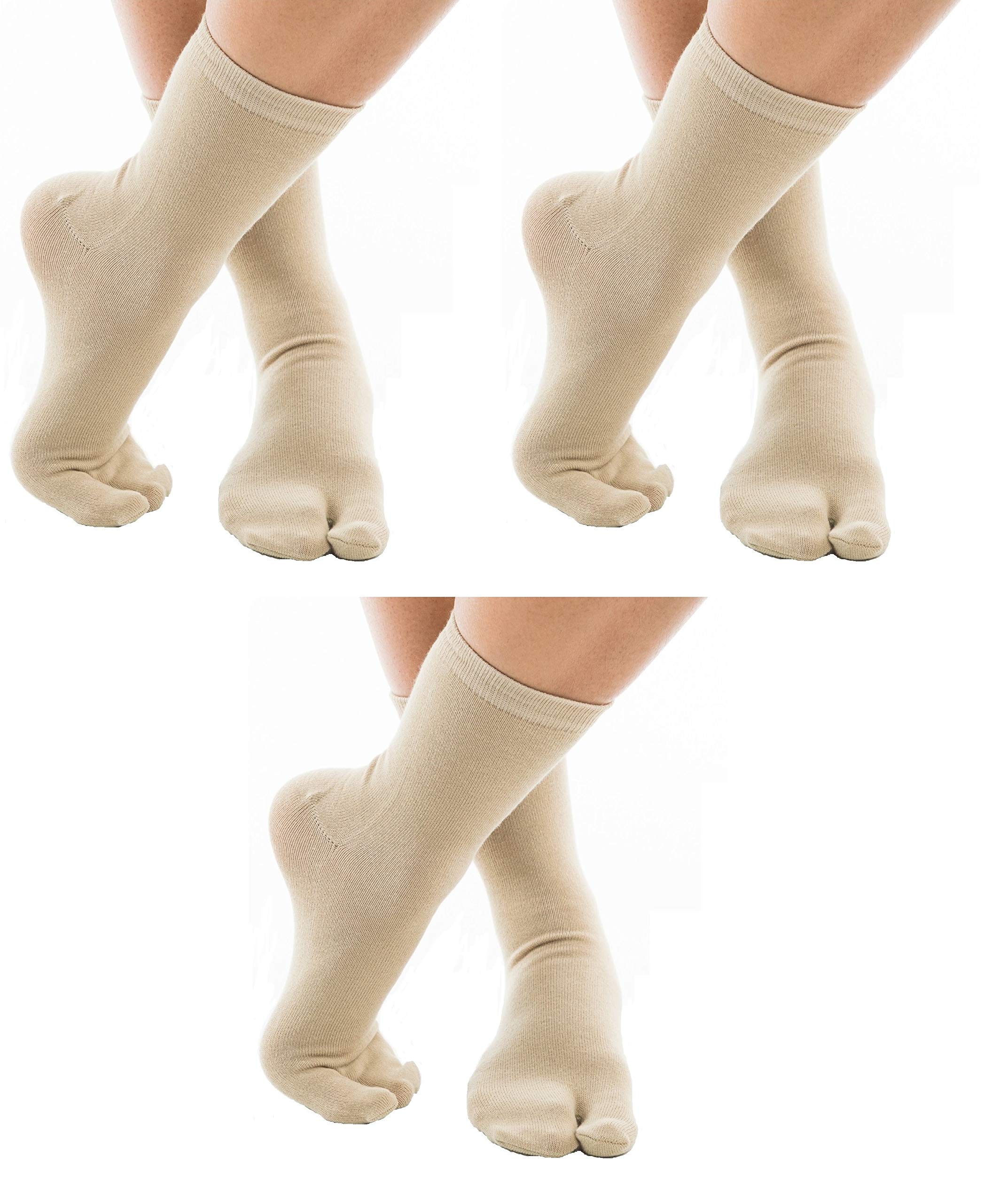 Premium V-Toe Split Toe Flip-Flop Socks for Men & Women - Soft Cotton Blend Tabi Socks with Japanese Toe Separation Design - Ideal for Yoga, Martial Arts, and Home Relaxation