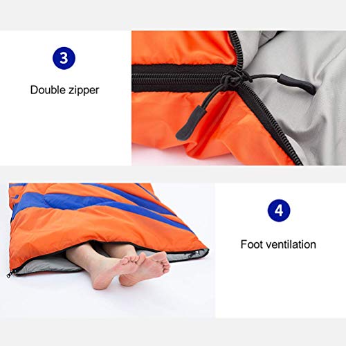 Ultra-Warm Synthetic Fiber Sleeping Bag for Adults - Lightweight & Portable for Camping, Hiking, Backpacking in Cool Weather (220x75cm) with Compression Sack - Perfect for Outdoor Adventures & Emergency Preparedness