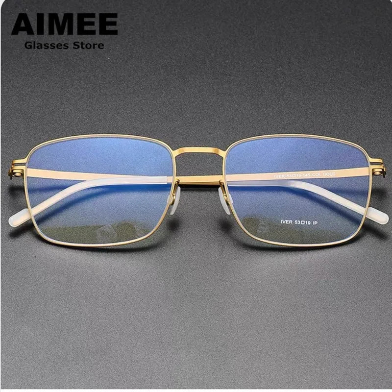 Aimee Women's Full Rim Square Stainless Steel Eyeglasses Frame 13541 - Stylish & Durable for Work, Reading & Everyday Fashion