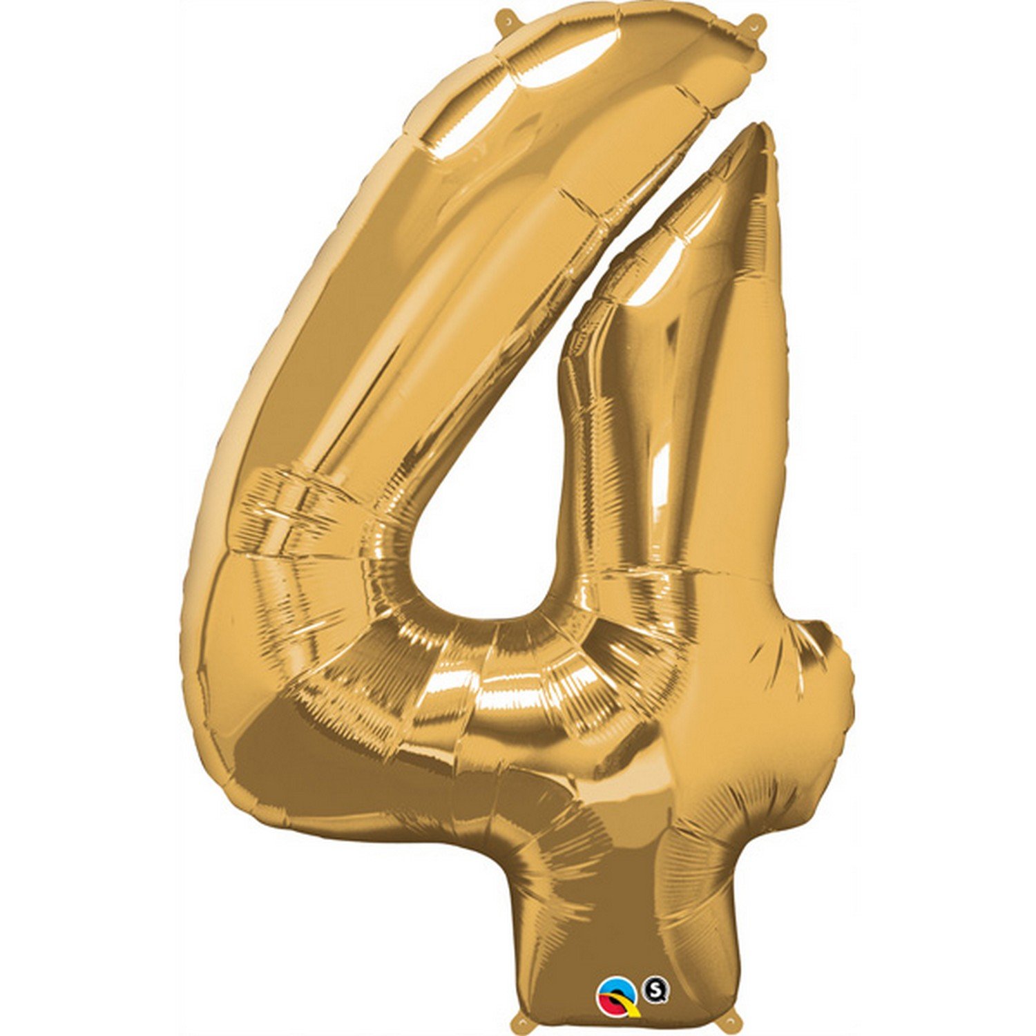 Qualatex 34 Inch Metallic Gold Number Balloons (0-9) - Birthday Party, Wedding, Anniversary Decorations & Photo Backdrop Props