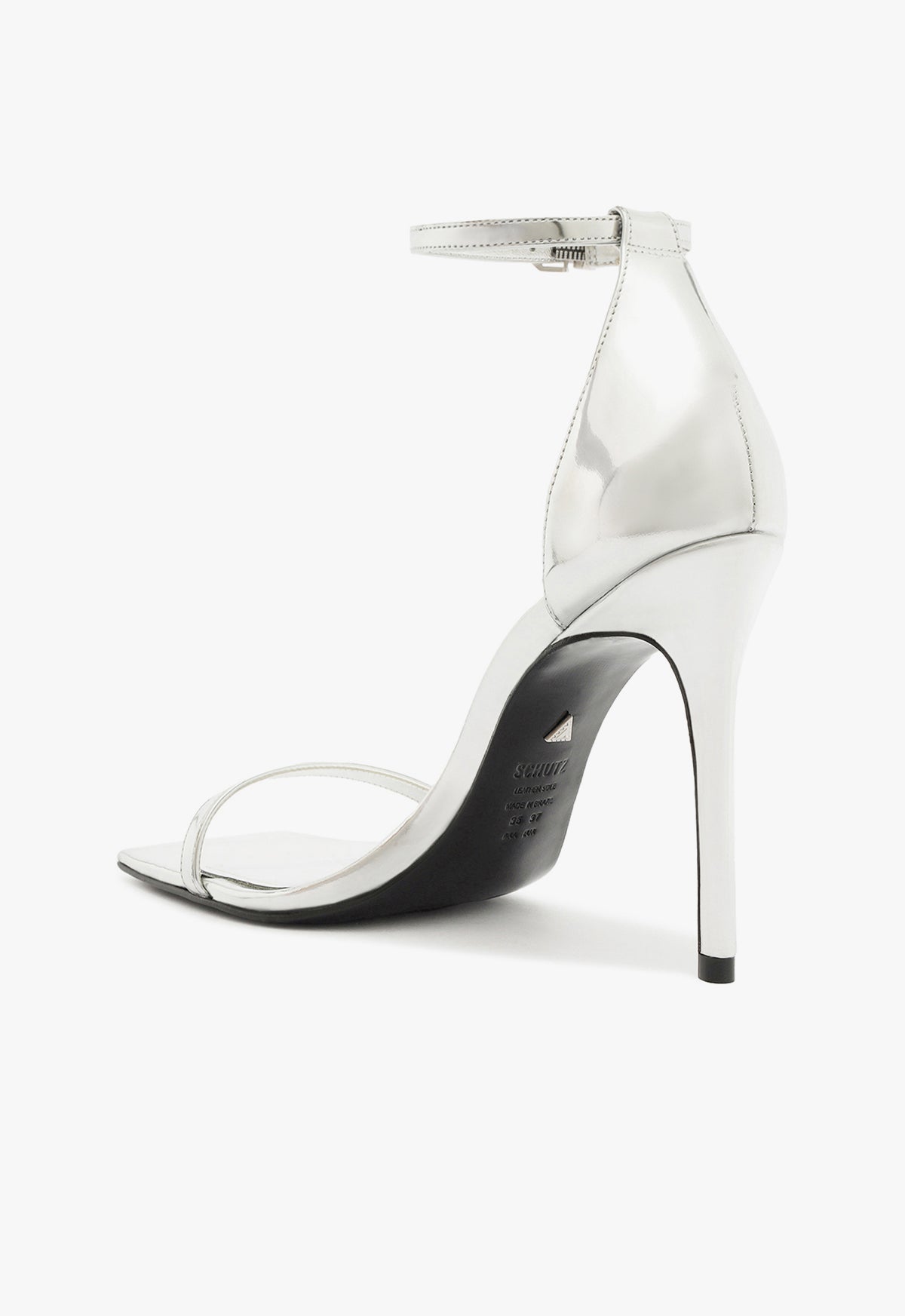 Jenna Specchio Leather Sandals with High Heel - Women's Fashion Dress Sandals for Summer, Parties & Weddings