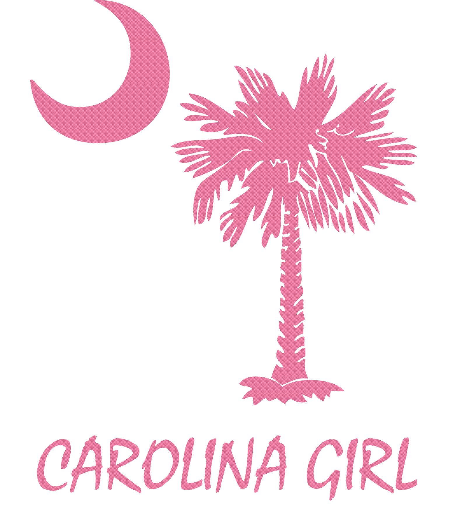 Carolina Girl Palmetto & Moon Graphic T-Shirt - Light Pink Women's Tee for Casual Wear, Beach Outfits & Southern Style Fashion