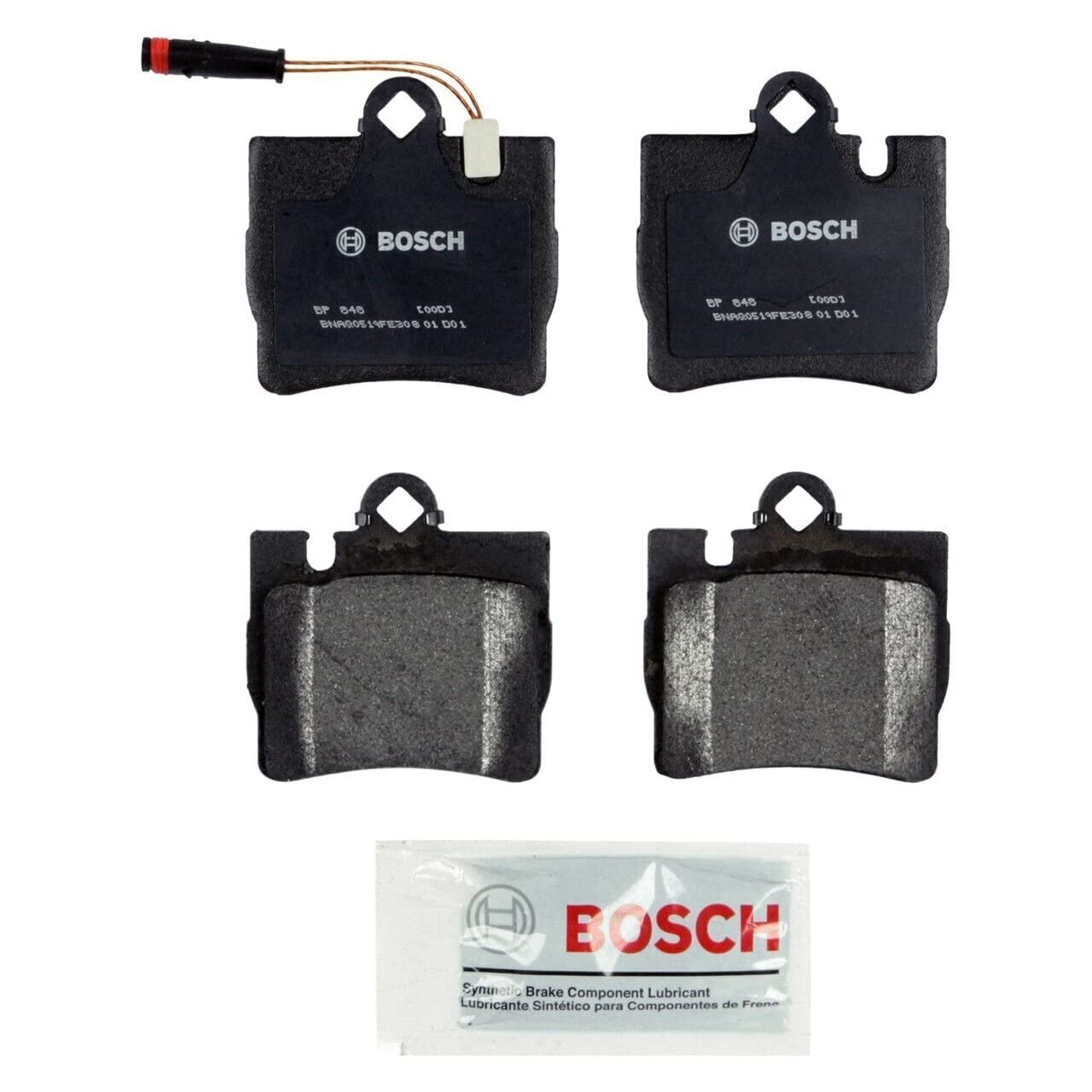 Bosch BP848 Ceramic Disc Brake Pads - Premium Replacement Brake Pads for Smooth & Quiet Stopping - Perfect for Daily Commuting, City Driving & Highway Use