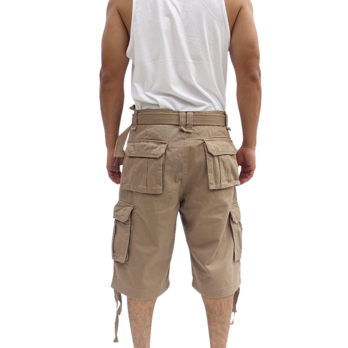 Big and Tall Men's Cargo Shorts with Belt Loops - Up to Size 50 - Comfortable Casual Summer Wear for Outdoor Activities & Travel