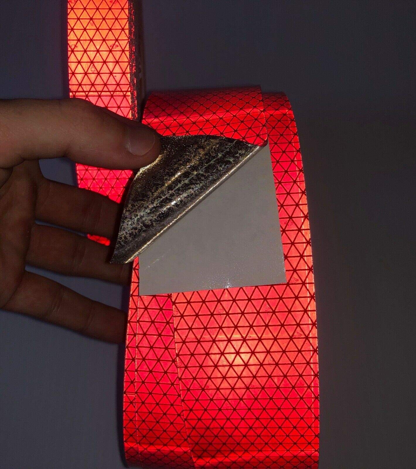 Oralite V98 Red Reflective Tape - High Visibility Prismatic Safety Tape (1