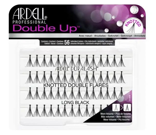 Ardell Individual Lashes Double Up - Natural Looking False Eyelashes for Volume & Length - Perfect for Weddings, Parties & Special Occasions