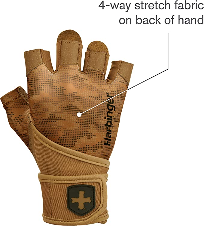 Harbinger Unisex Pro WristWrap Gloves 2.0 - Weightlifting & Cross Training Wrist Support for Gym, Powerlifting & Fitness Workouts