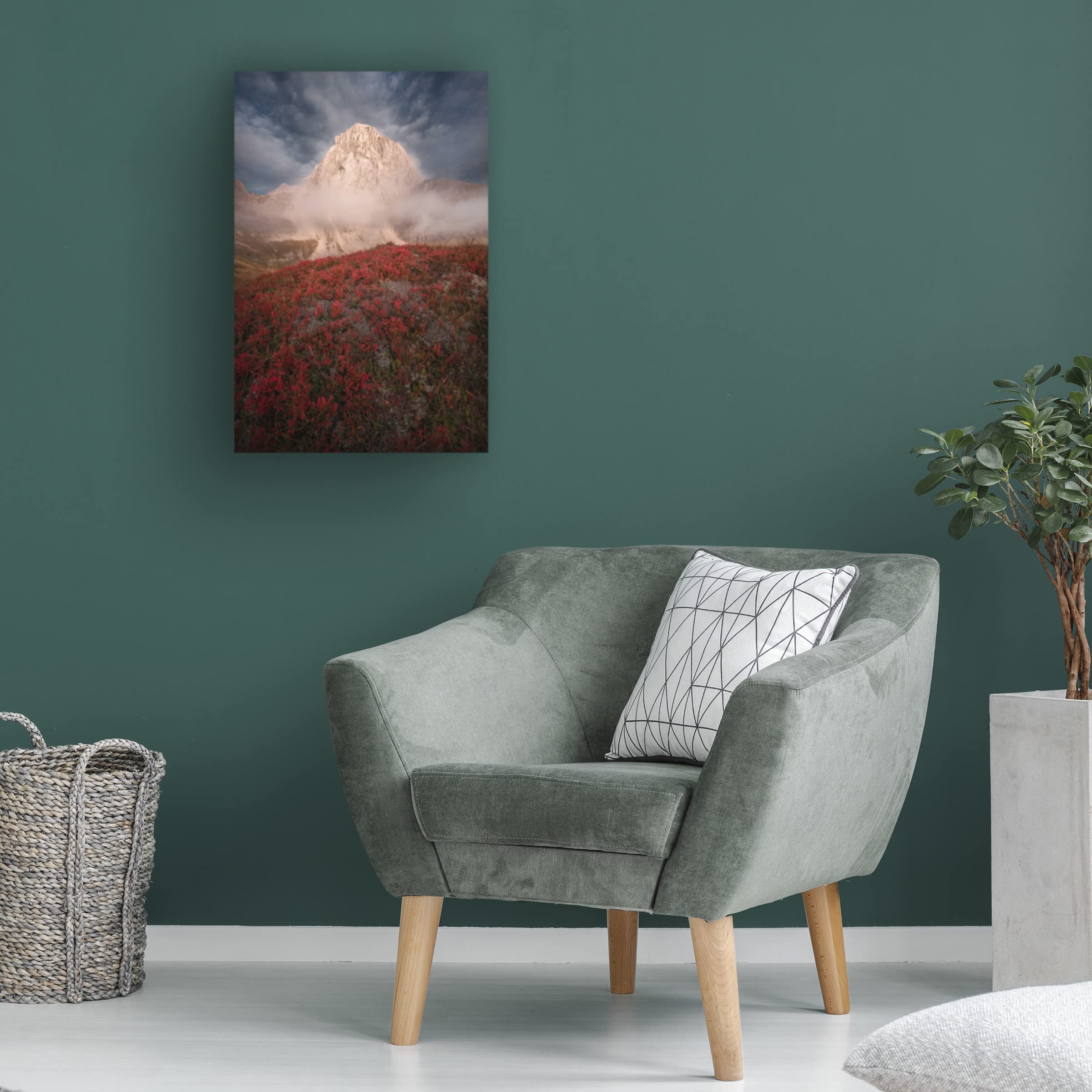 Trademark Fine Art 'Autumn In The Mountains' Canvas Wall Art Print by Ales Krivec - Nature Landscape Painting for Living Room, Bedroom & Office Decor